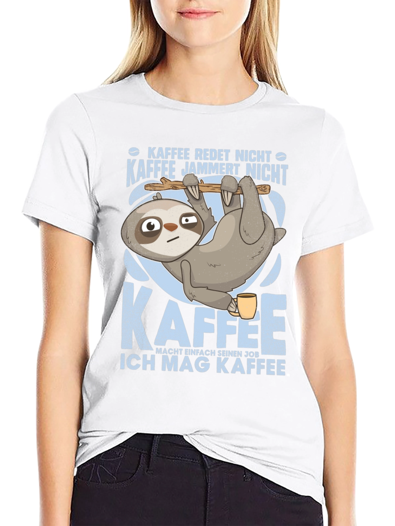 Sloth Coffee Graphic Tee - Kaffee Redet Nicht