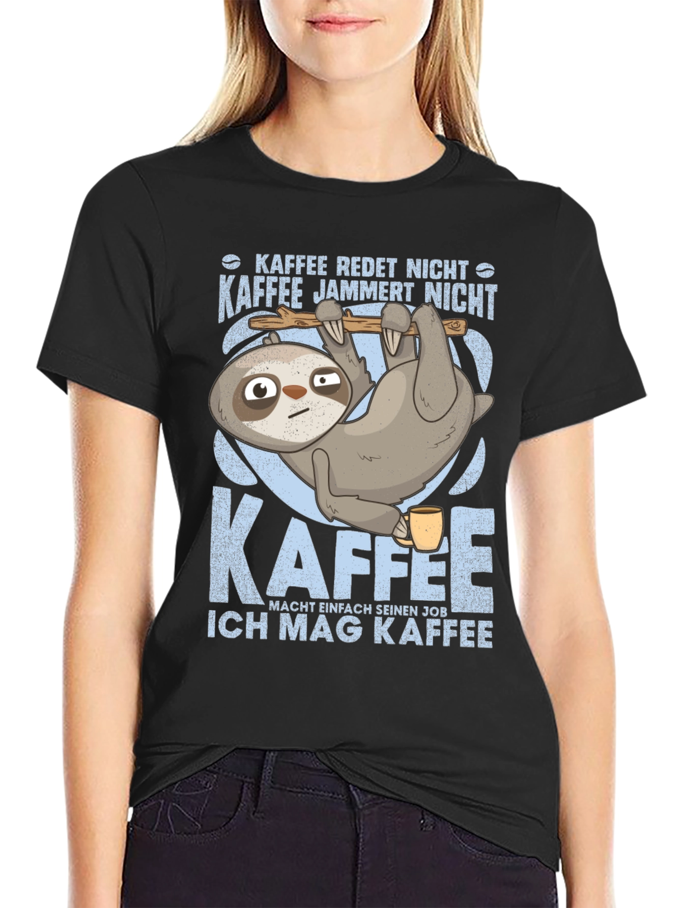 Sloth Coffee Graphic Tee - Kaffee Redet Nicht