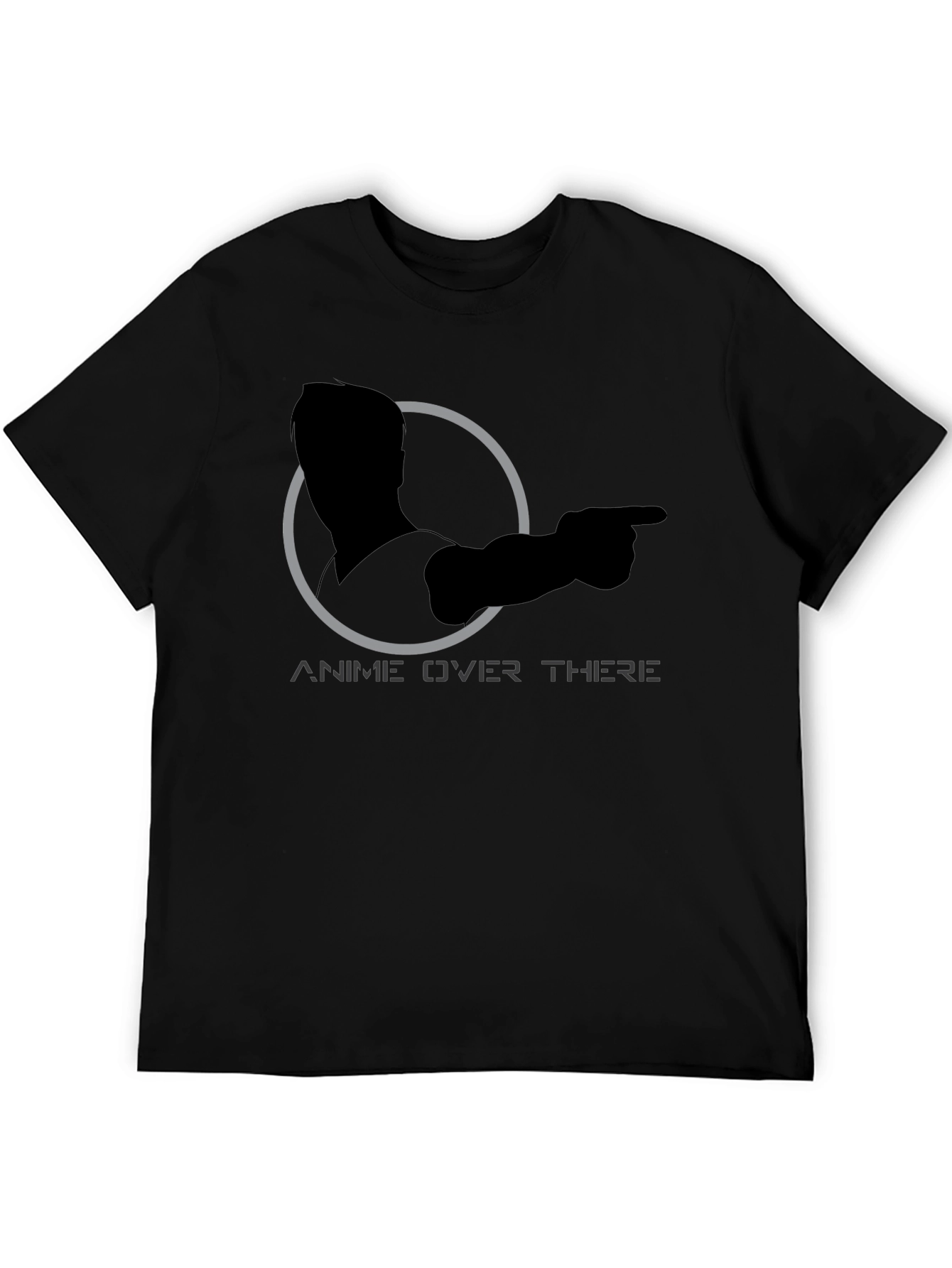 Anime Over There Graphic Tee - Black T-Shirt