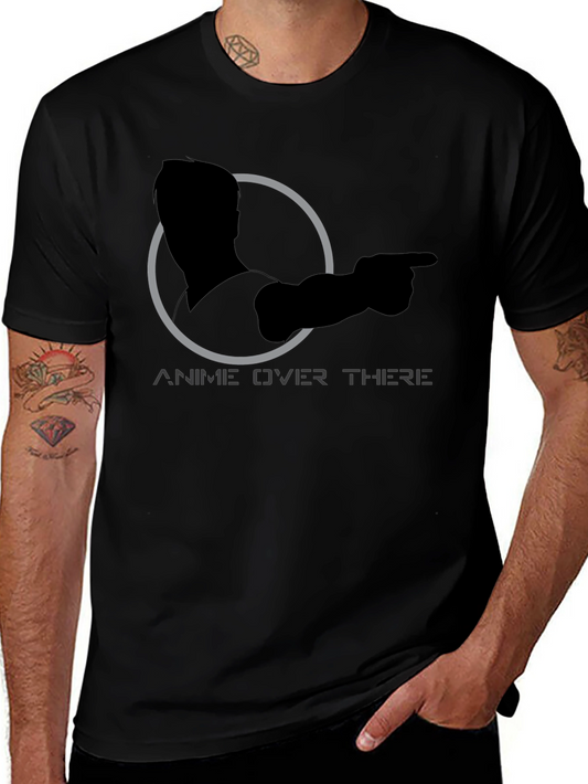 Anime Over There Graphic Tee - Black T-Shirt