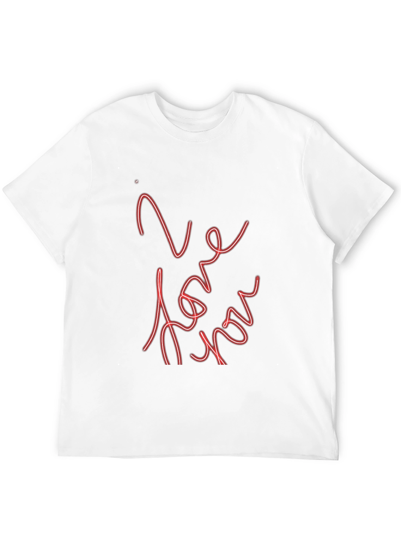 I Love You Graphic Print Black T-Shirt