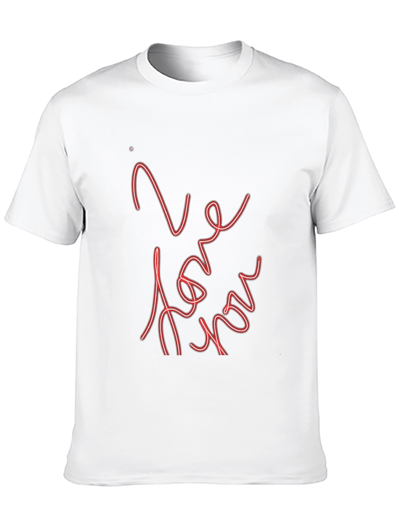I Love You Graphic Print Black T-Shirt