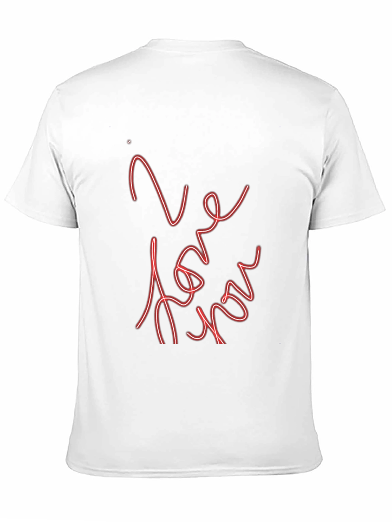 I Love You Graphic Print Black T-Shirt