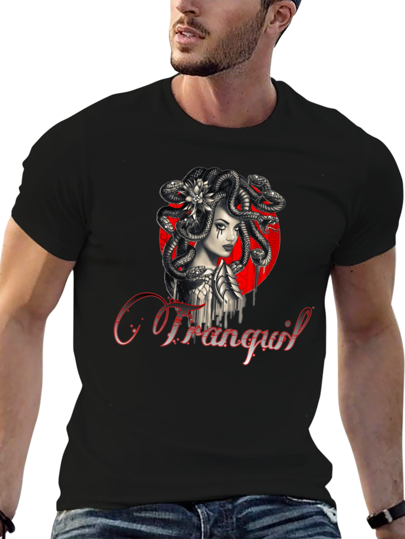 Medusa Graphic T-Shirt - Tranquil Design