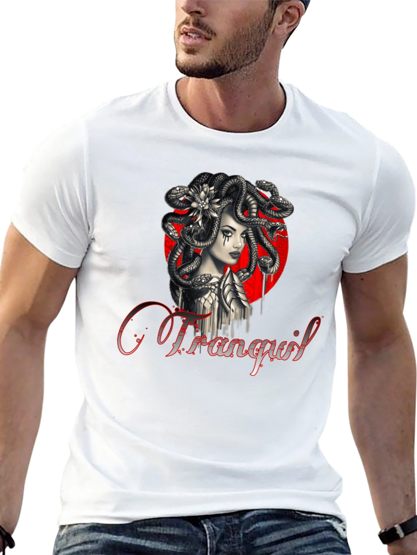 Medusa Graphic T-Shirt - Tranquil Design