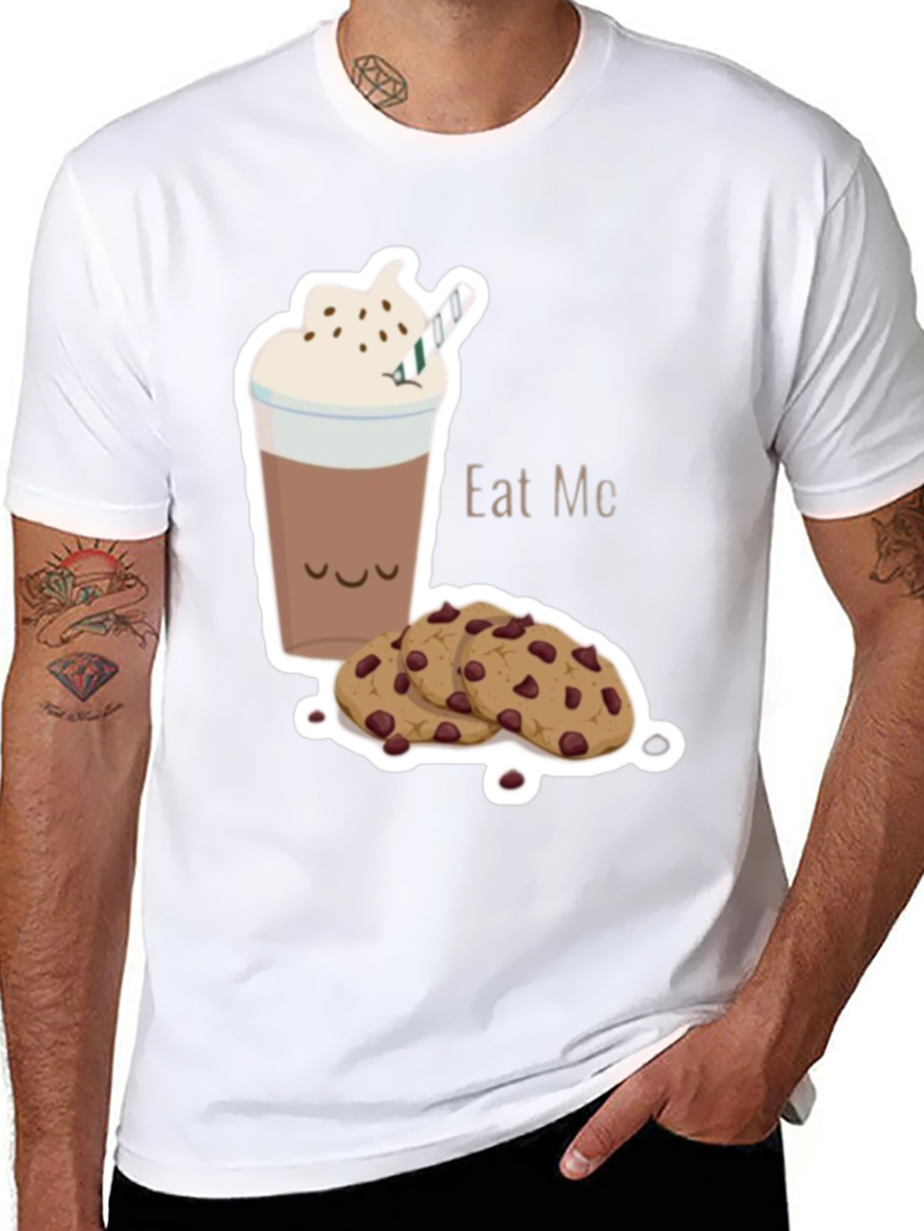 Eat Me Cookie and Drink Graphic T-Shirt