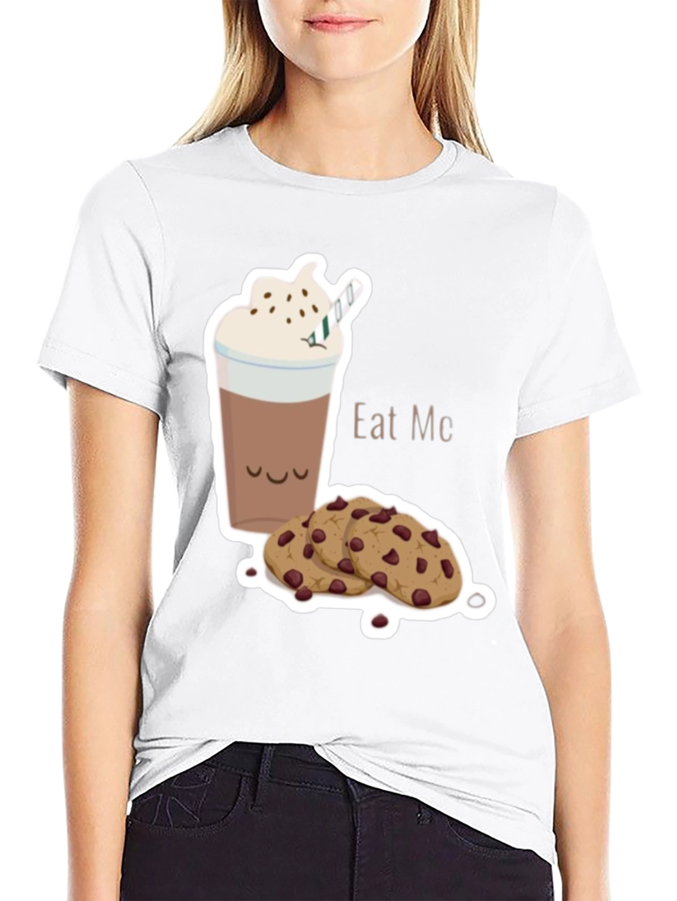 Eat Me Cookie and Drink Graphic T-Shirt