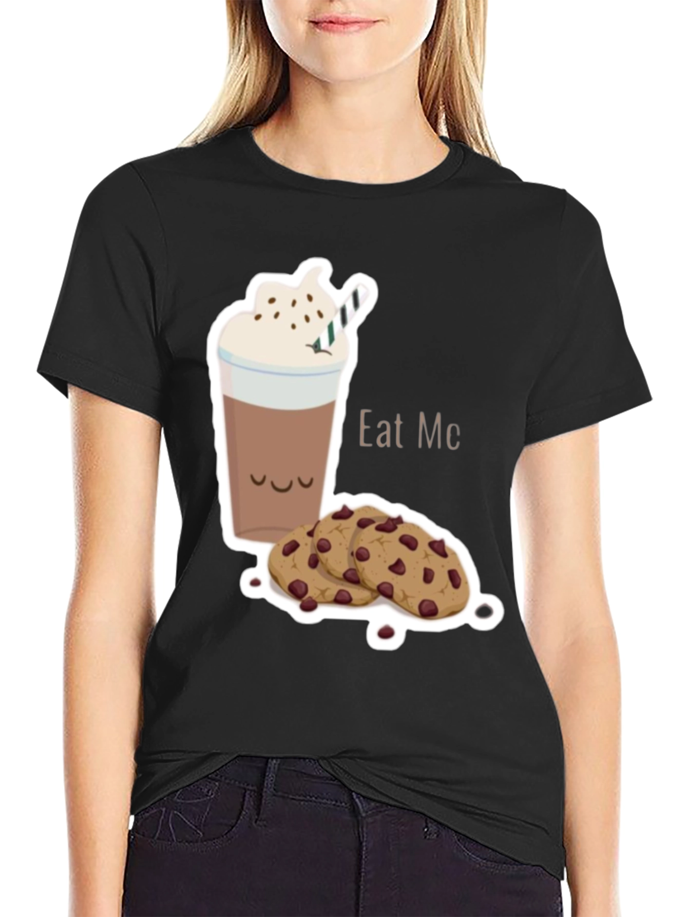 Eat Me Cookie and Drink Graphic T-Shirt