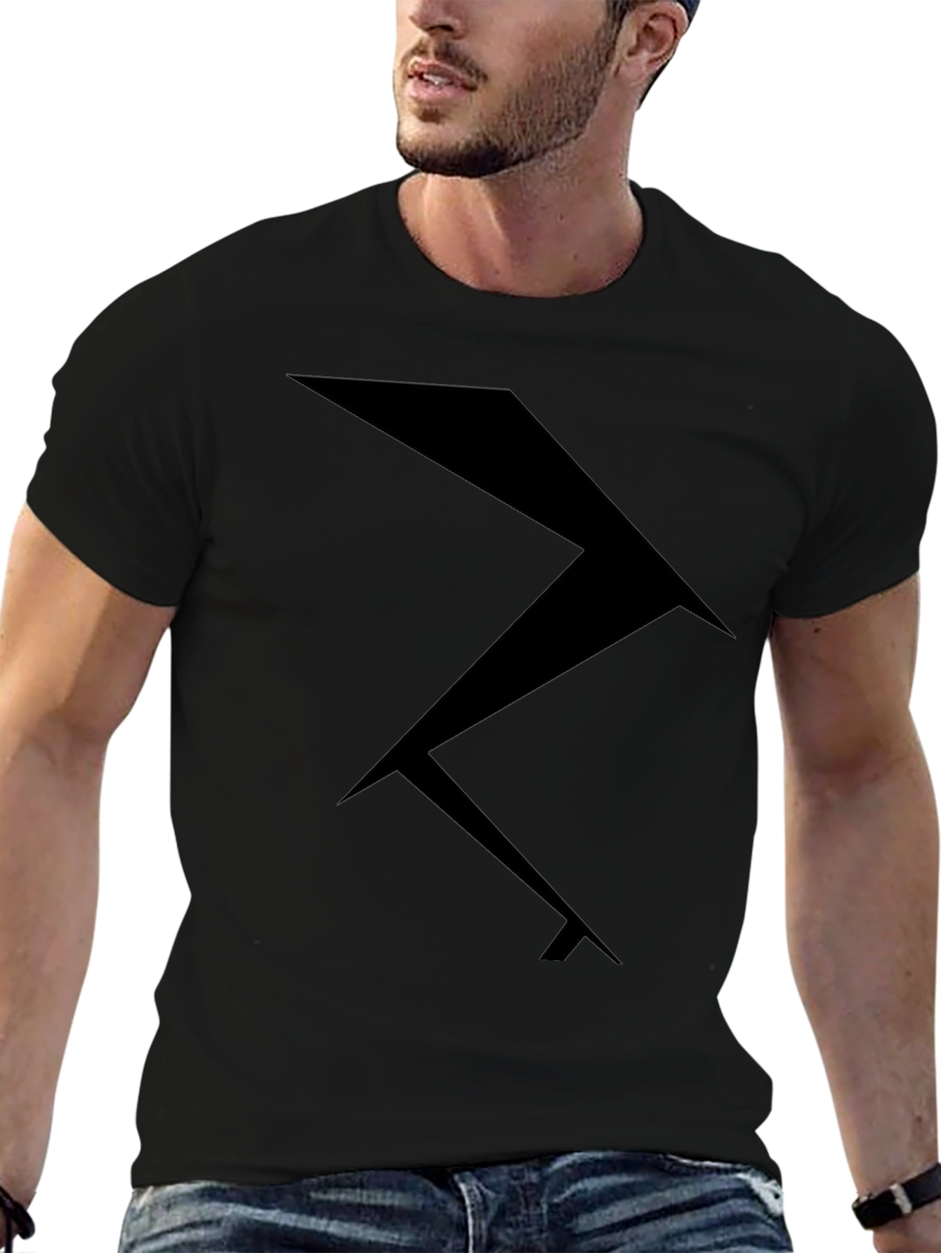 Abstract Geometric Black T-Shirt