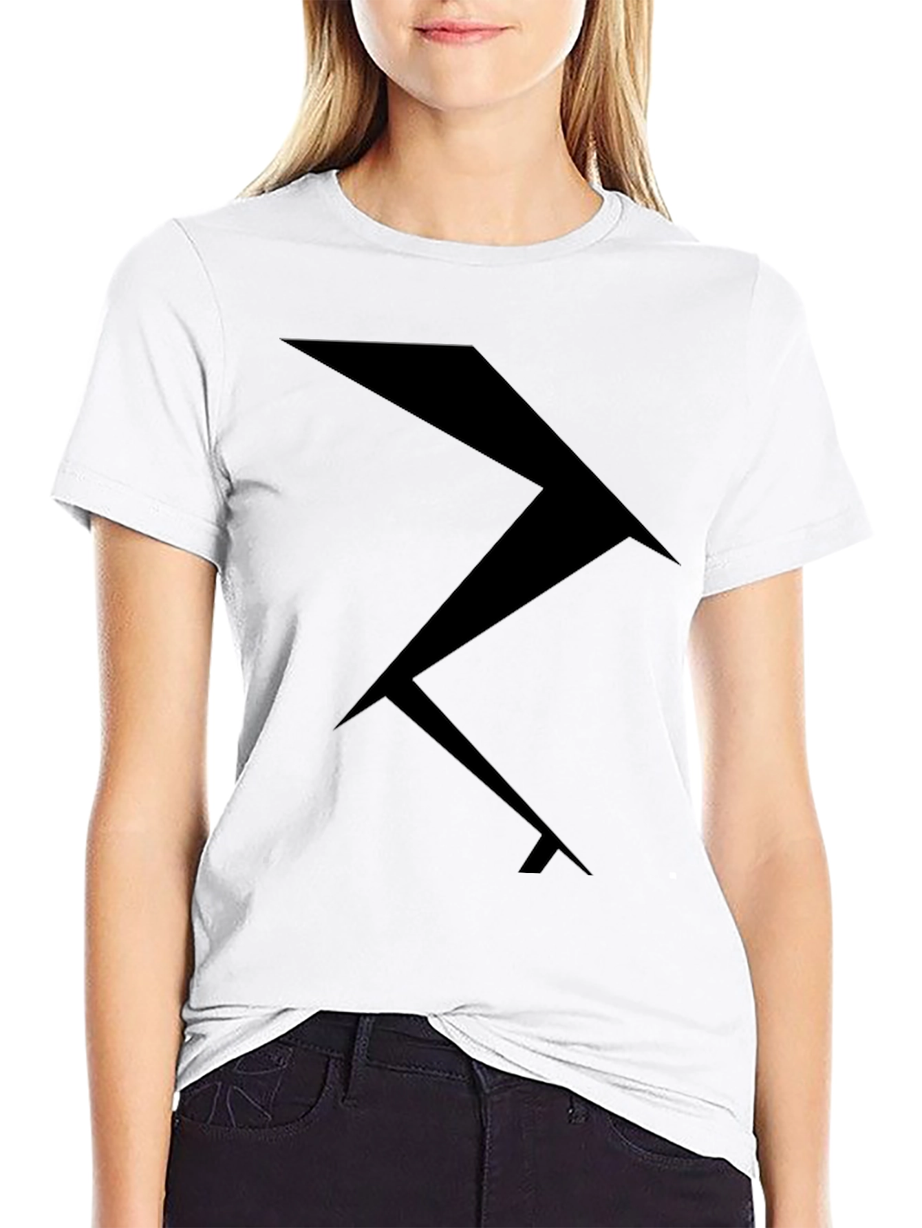Abstract Geometric Black T-Shirt