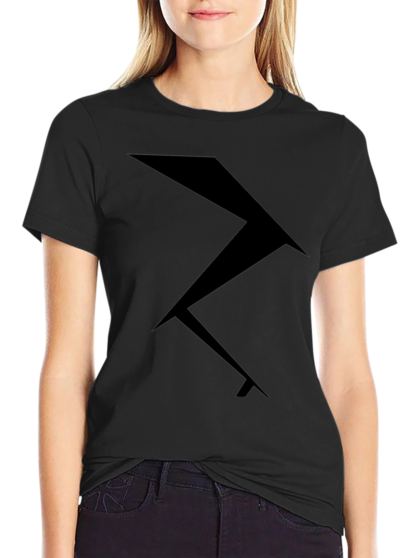 Abstract Geometric Black T-Shirt