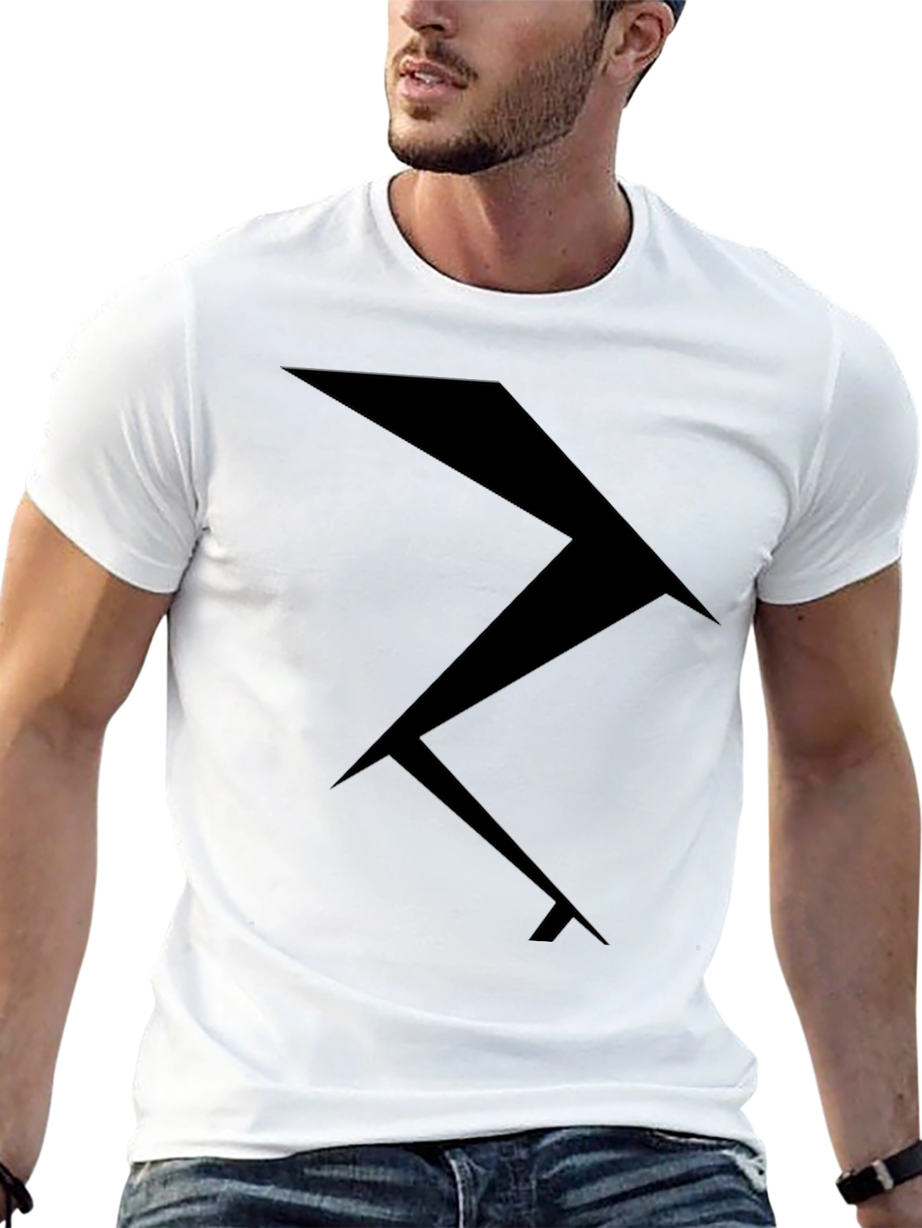 Abstract Geometric Black T-Shirt