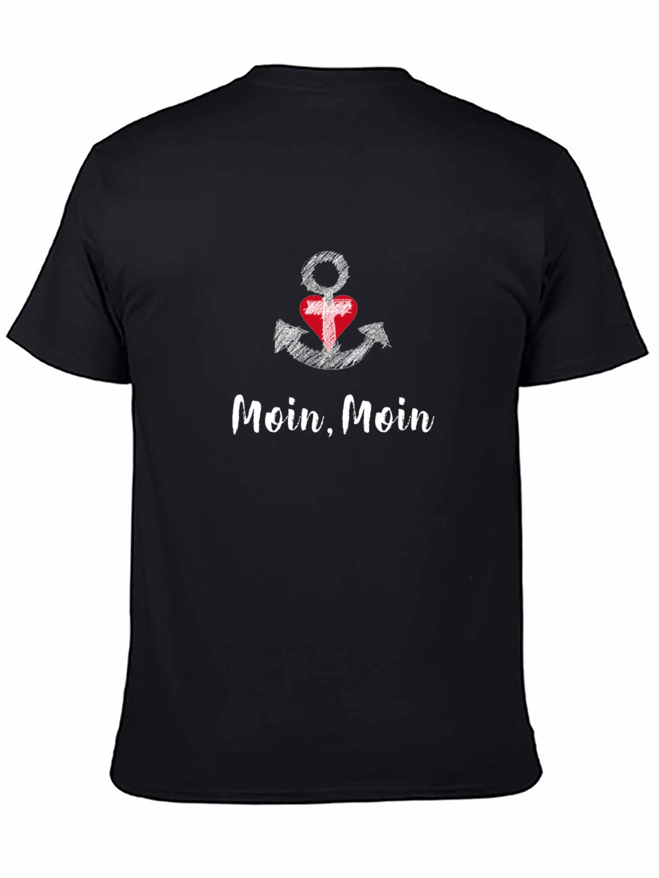 Moin Moin Anchor Heart Graphic T-Shirt - Unisex