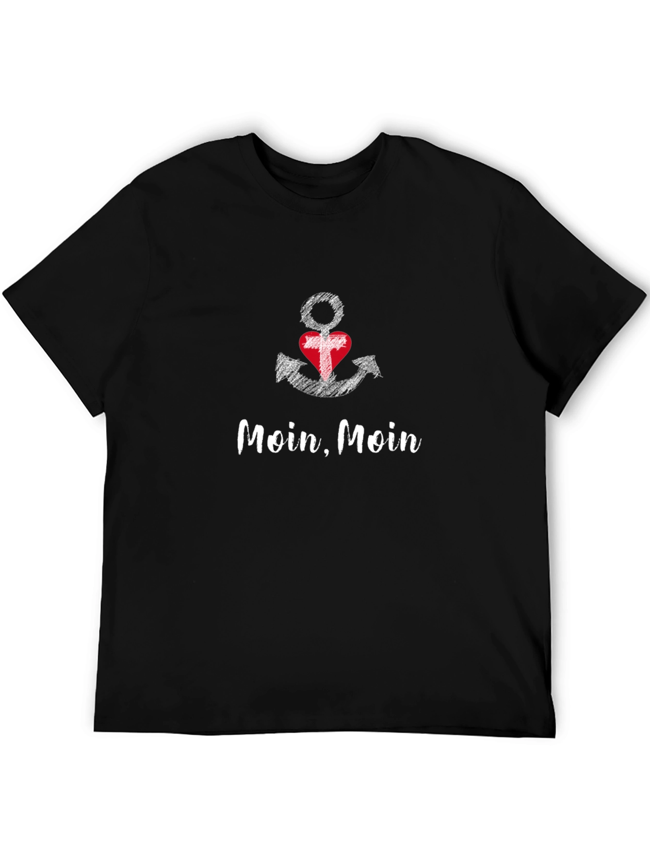 Moin Moin Anchor Heart Graphic T-Shirt - Unisex