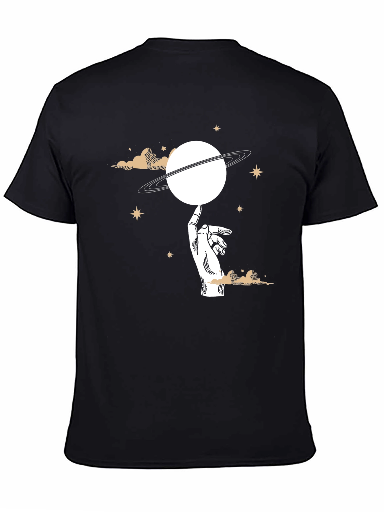 Celestial Hand Saturn Graphic T-Shirt