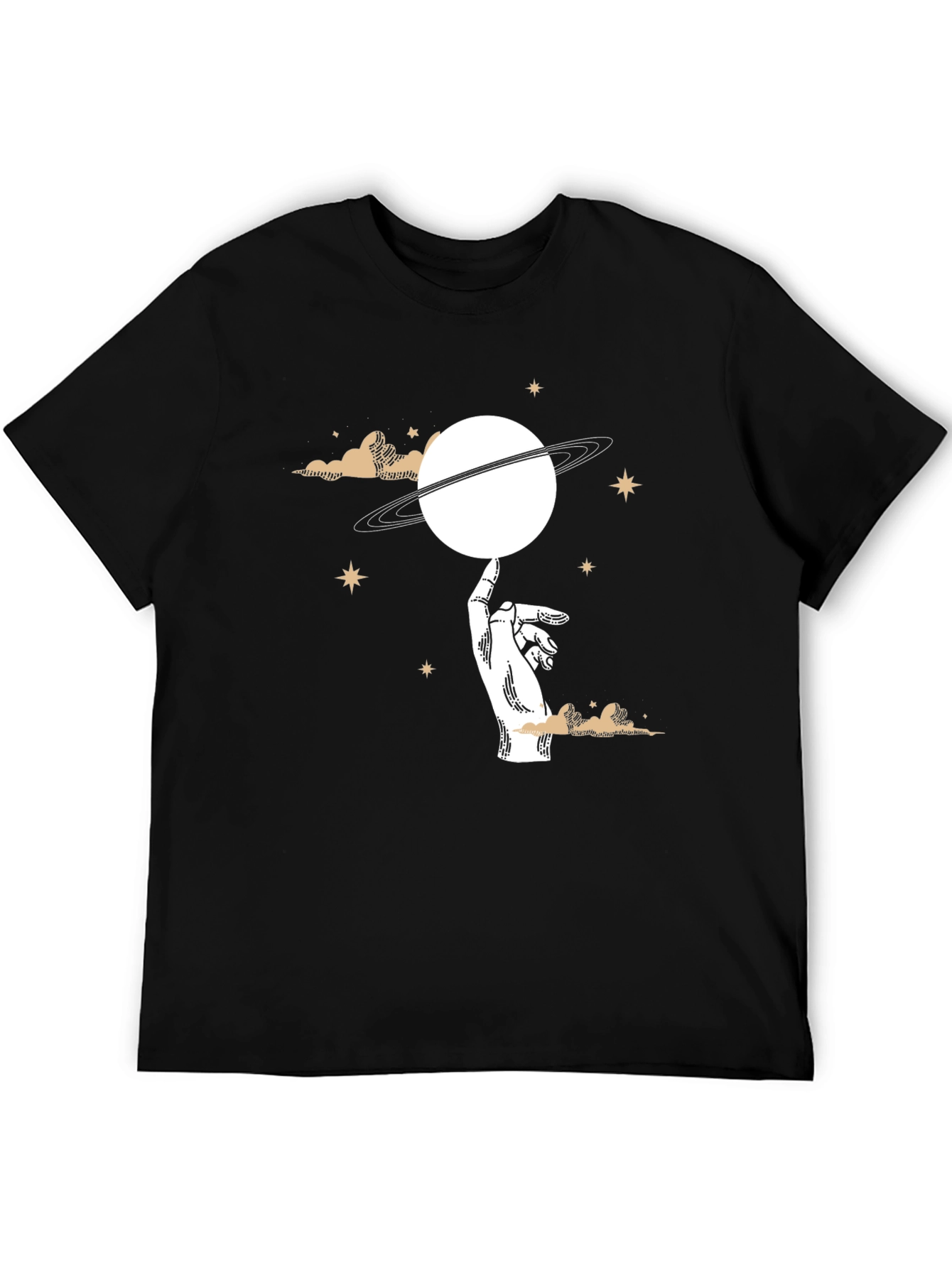 Celestial Hand Saturn Graphic T-Shirt