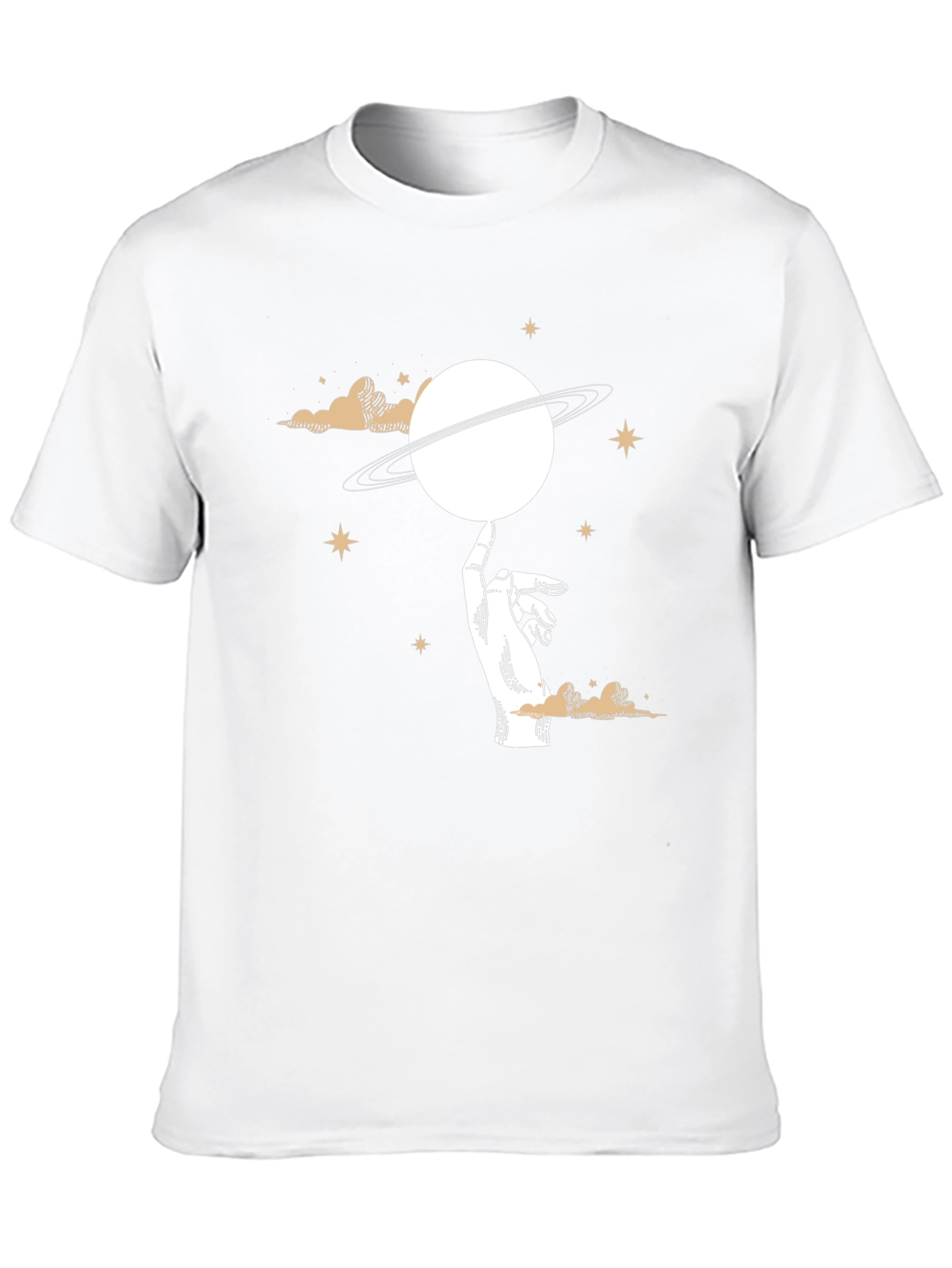 Celestial Hand Saturn Graphic T-Shirt
