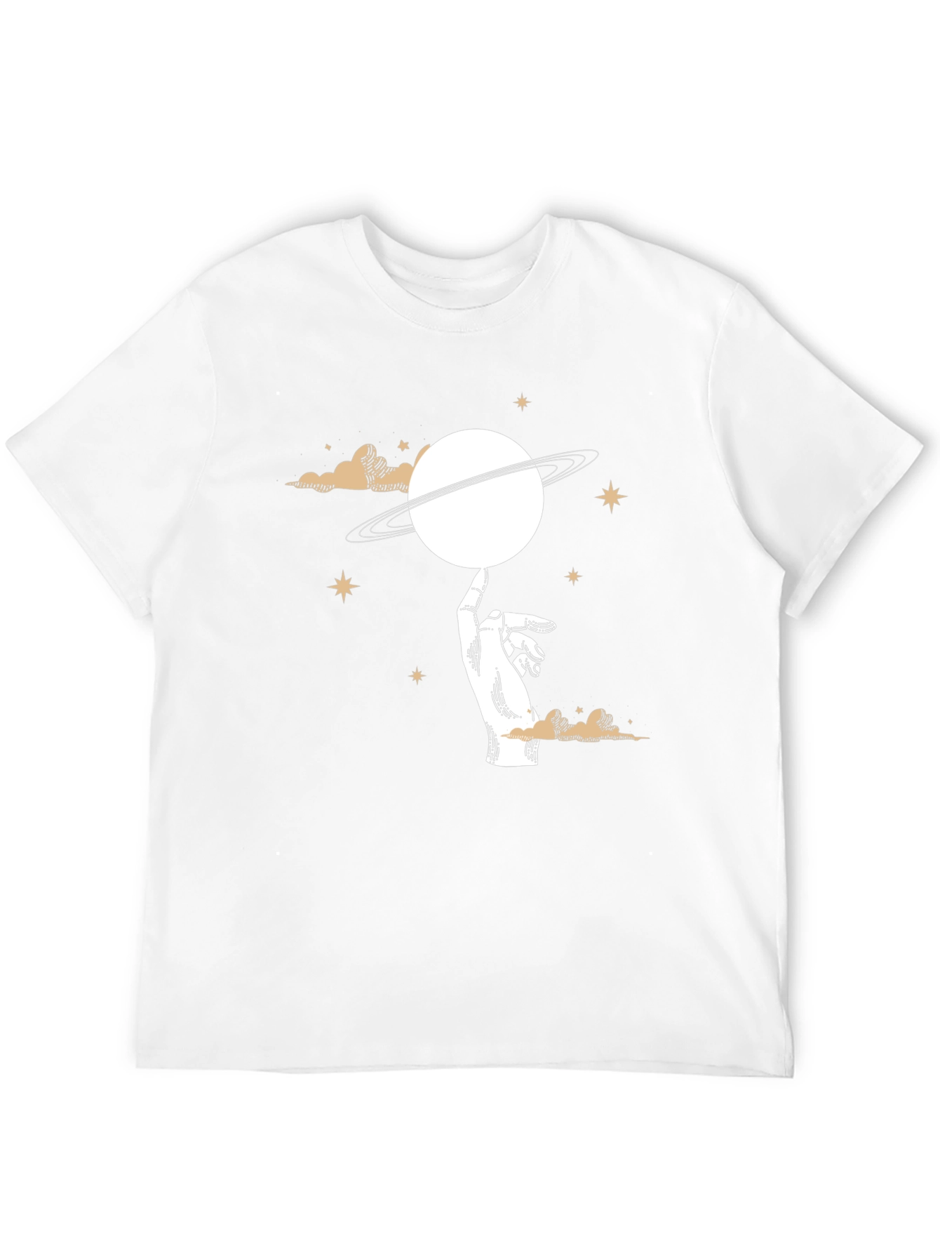 Celestial Hand Saturn Graphic T-Shirt