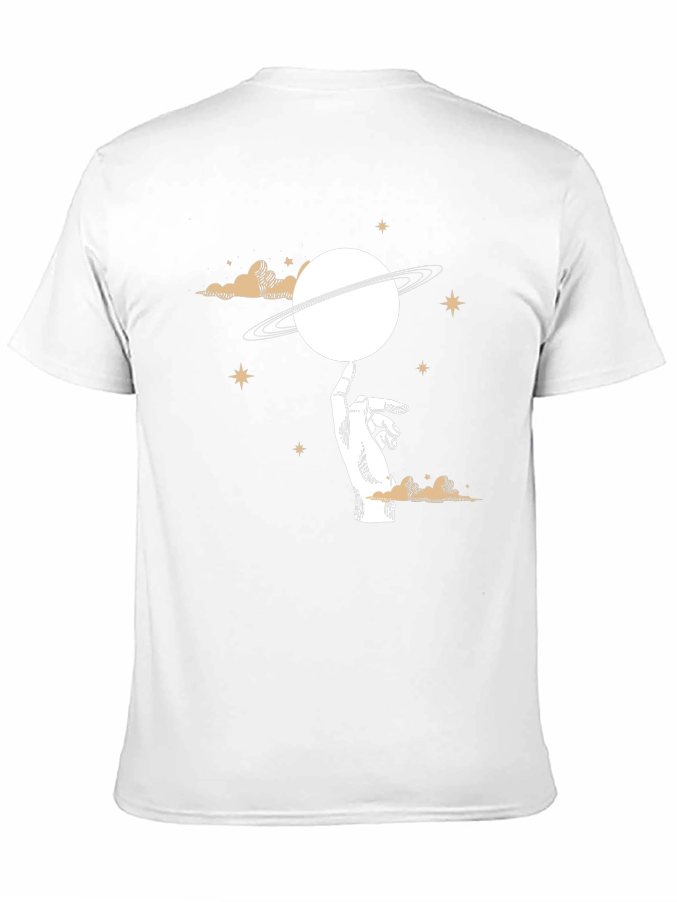 Celestial Hand Saturn Graphic T-Shirt