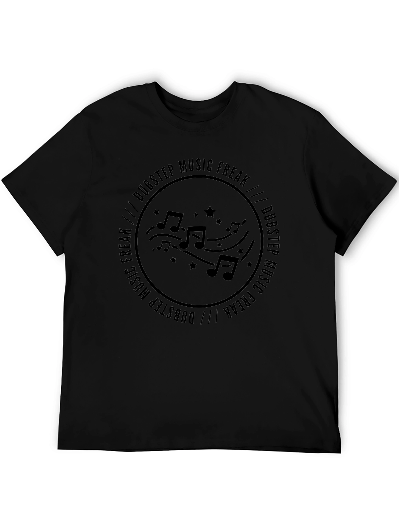 Dubstep Music Freak Black Graphic Tee