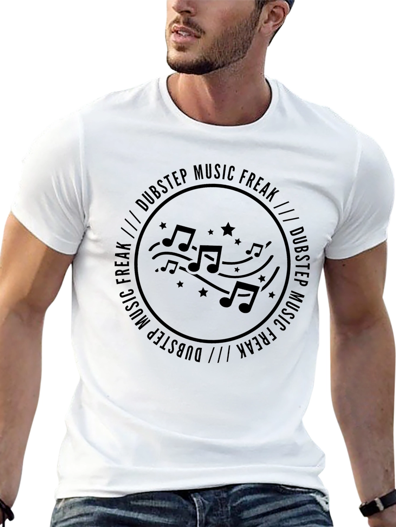 Dubstep Music Freak Black Graphic Tee