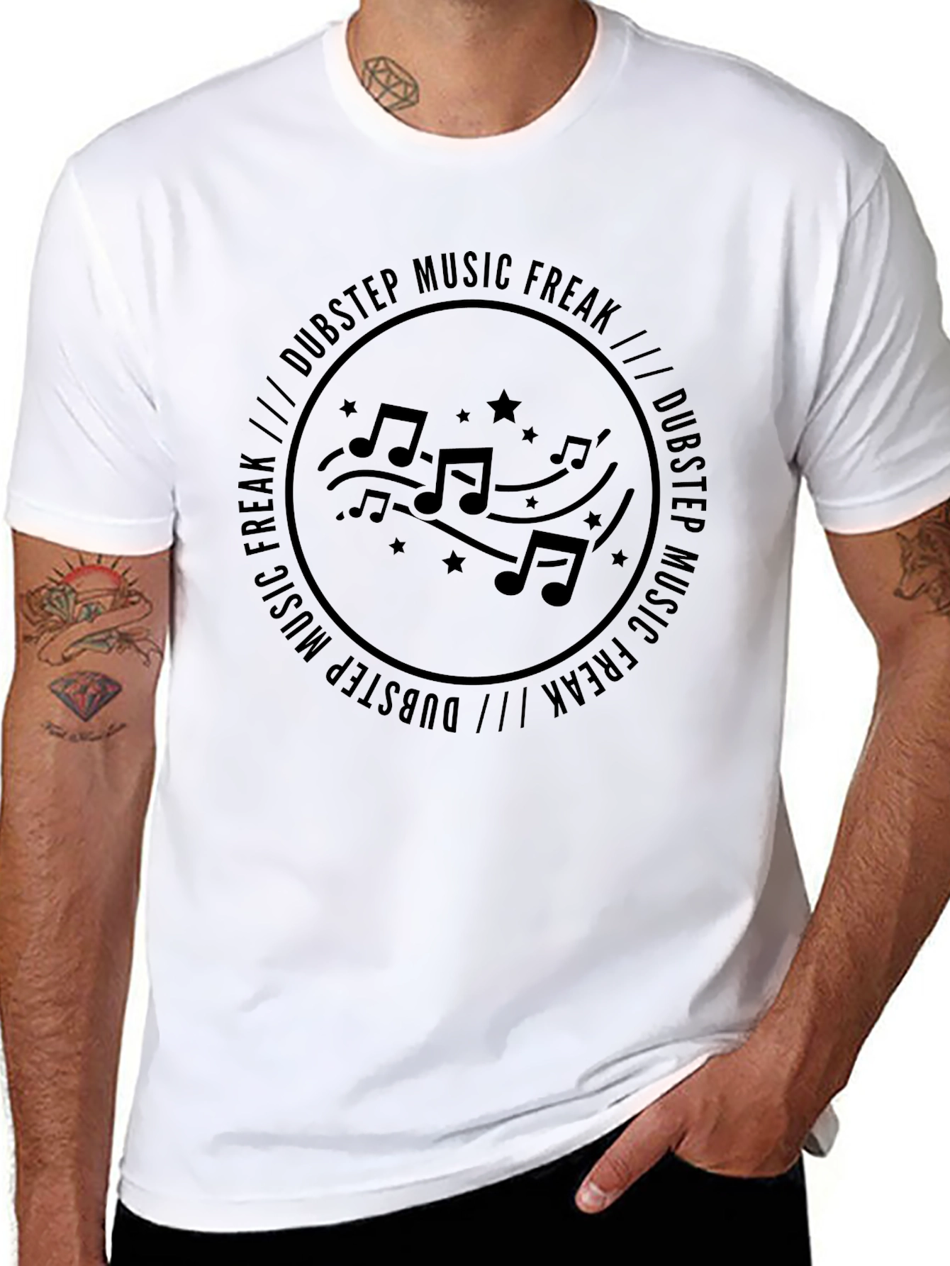 Dubstep Music Freak Black Graphic Tee