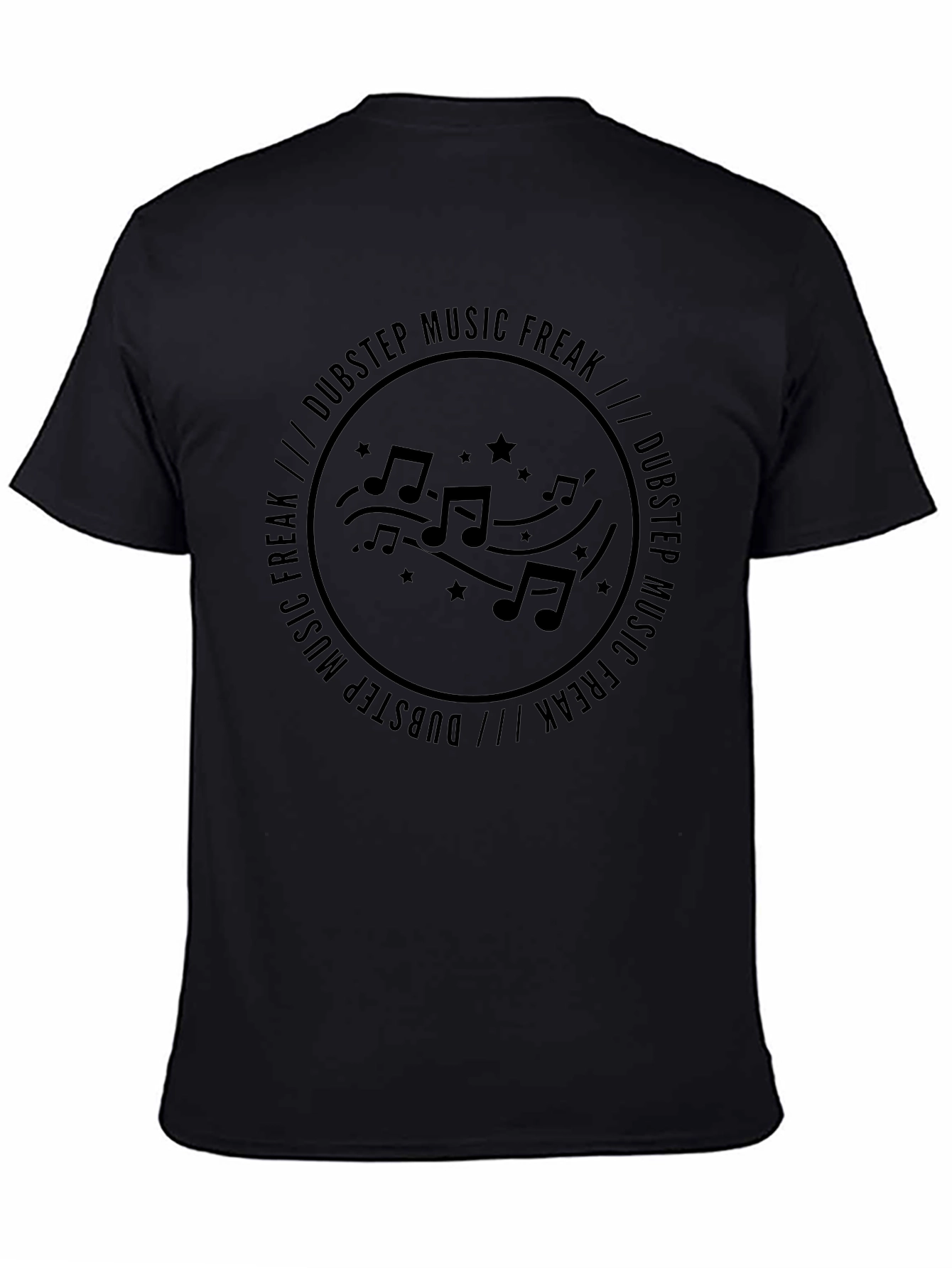Dubstep Music Freak Black Graphic Tee
