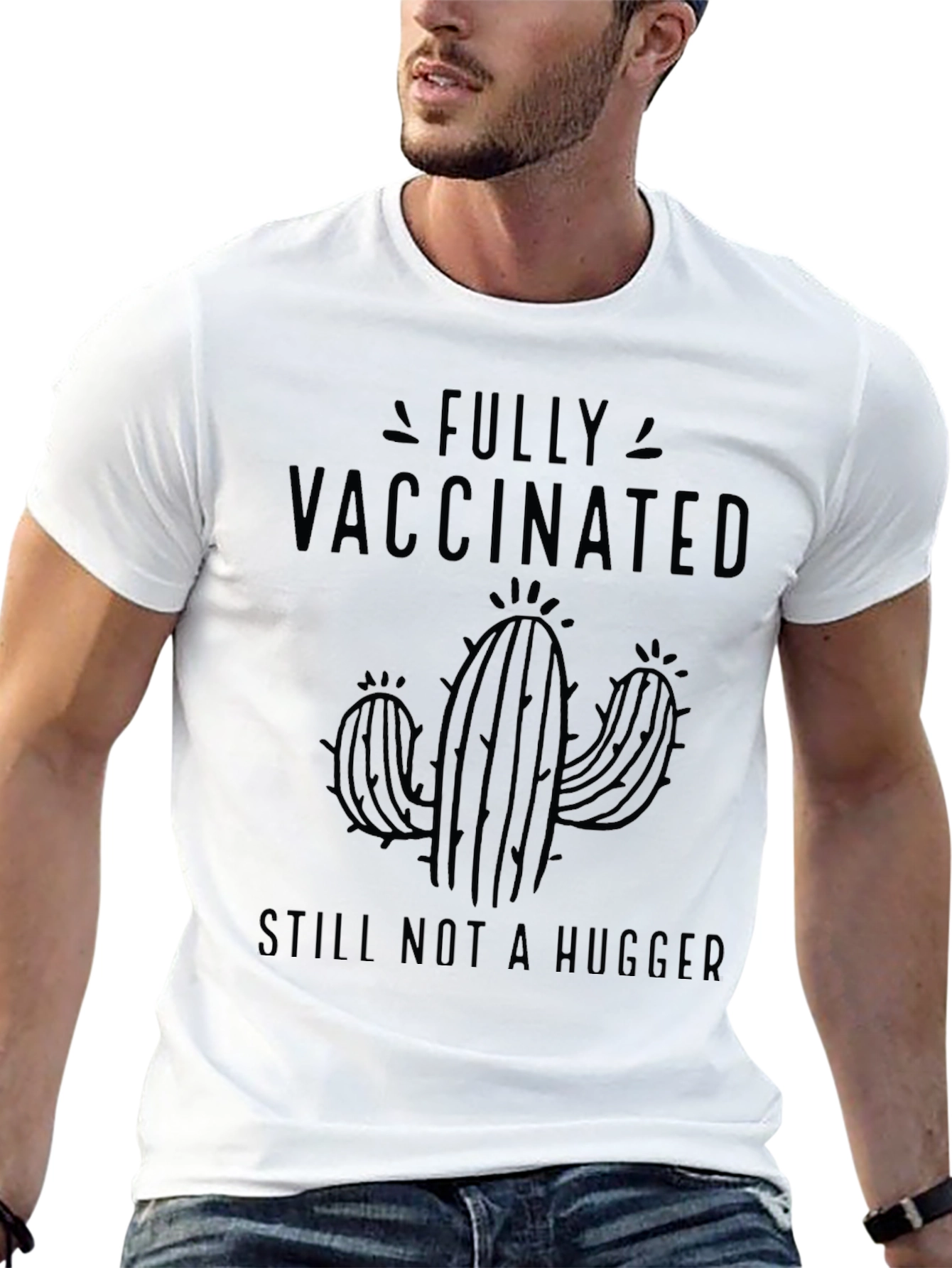Fully Vaccinated Cactus Graphic Tee