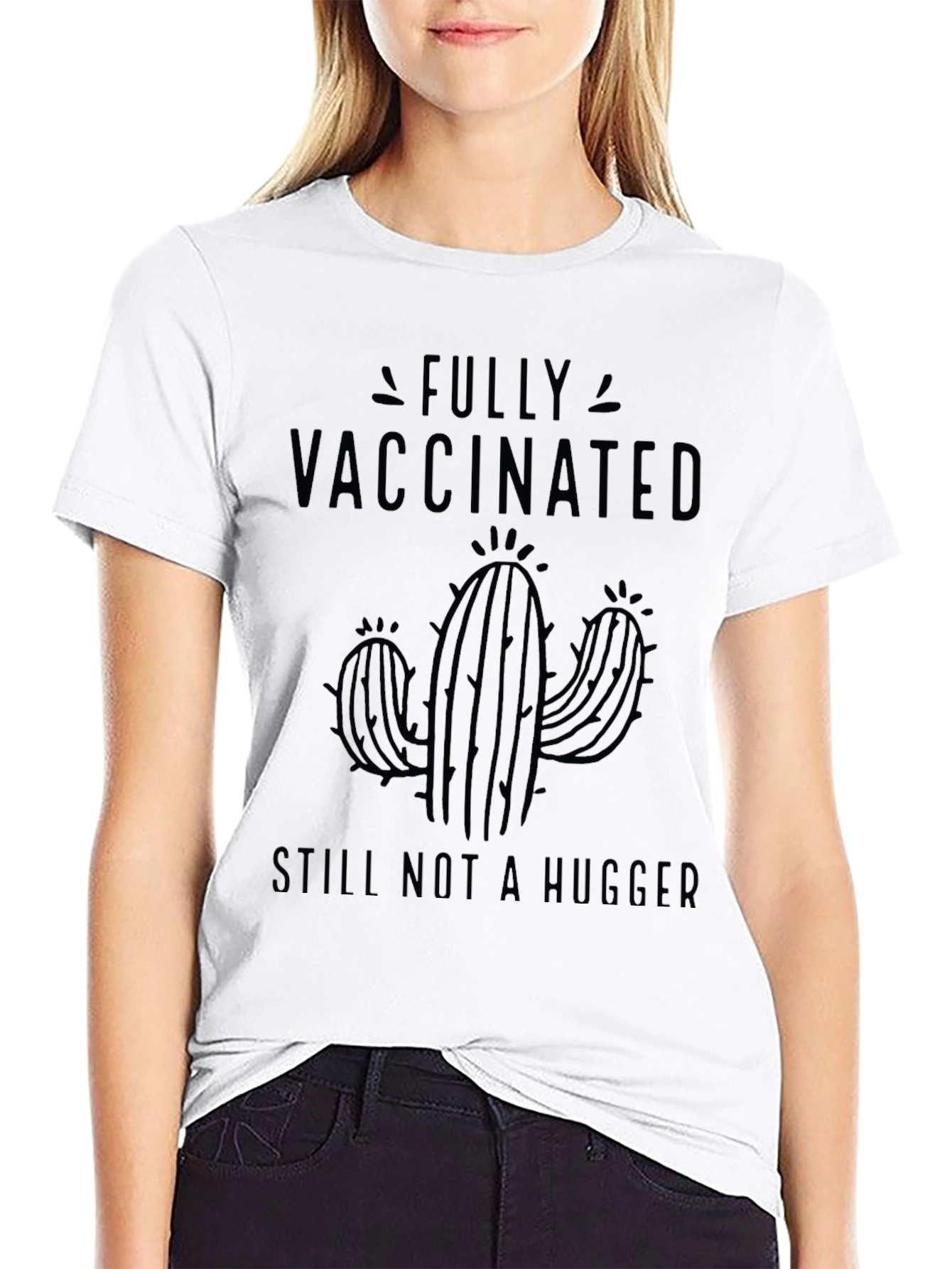 Fully Vaccinated Cactus Graphic Tee