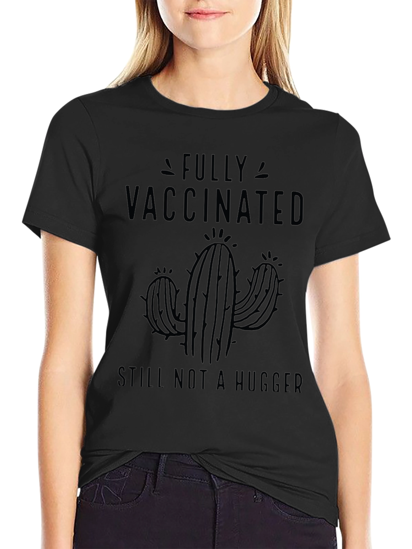 Fully Vaccinated Cactus Graphic Tee