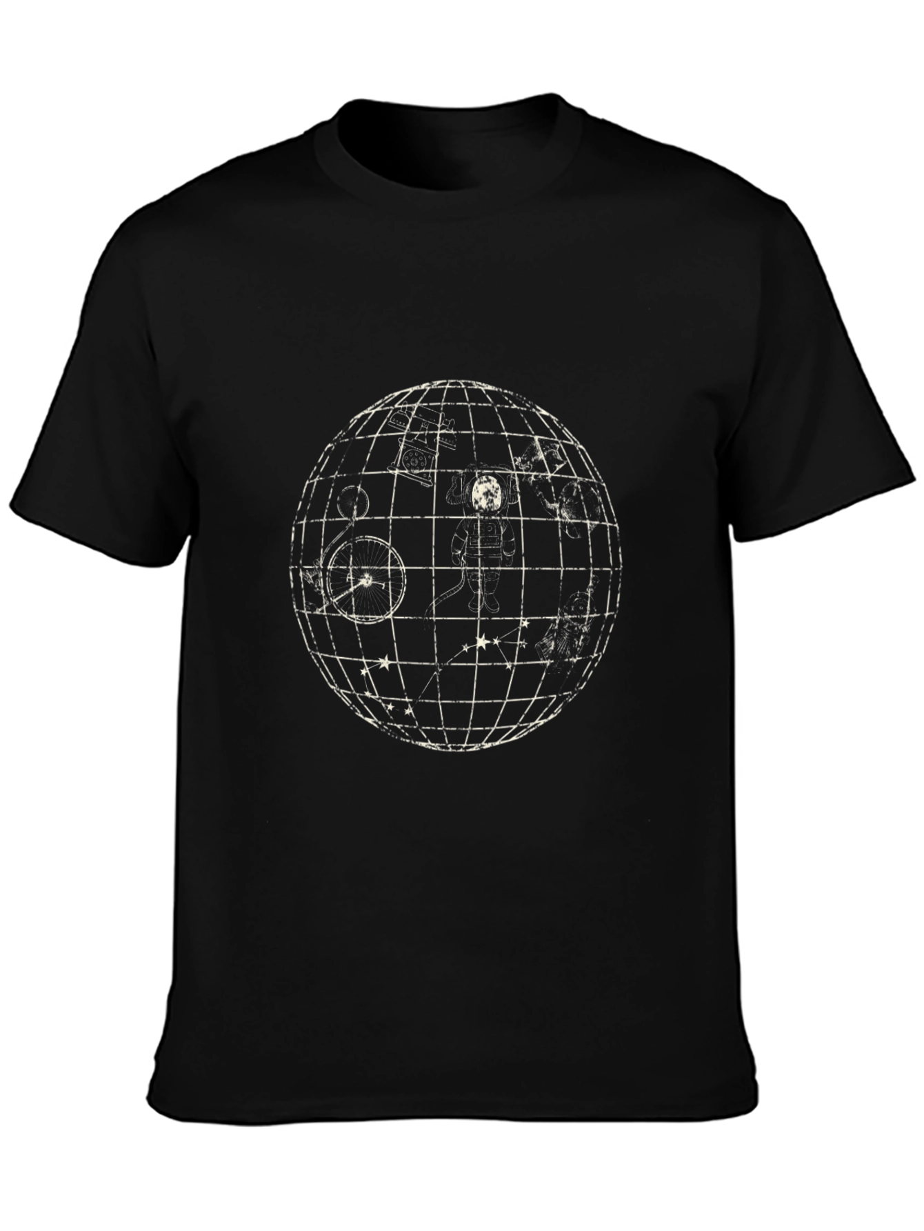Celestial Sphere Graphic Tee - Classic Black