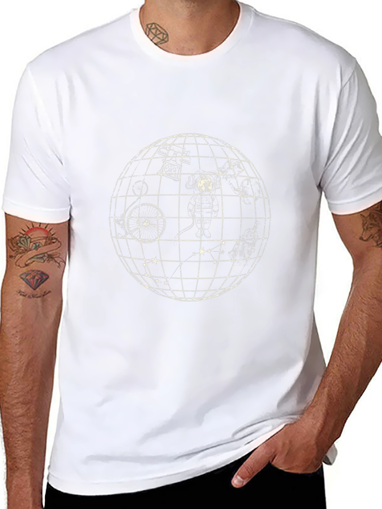 Celestial Sphere Graphic Tee - Classic Black