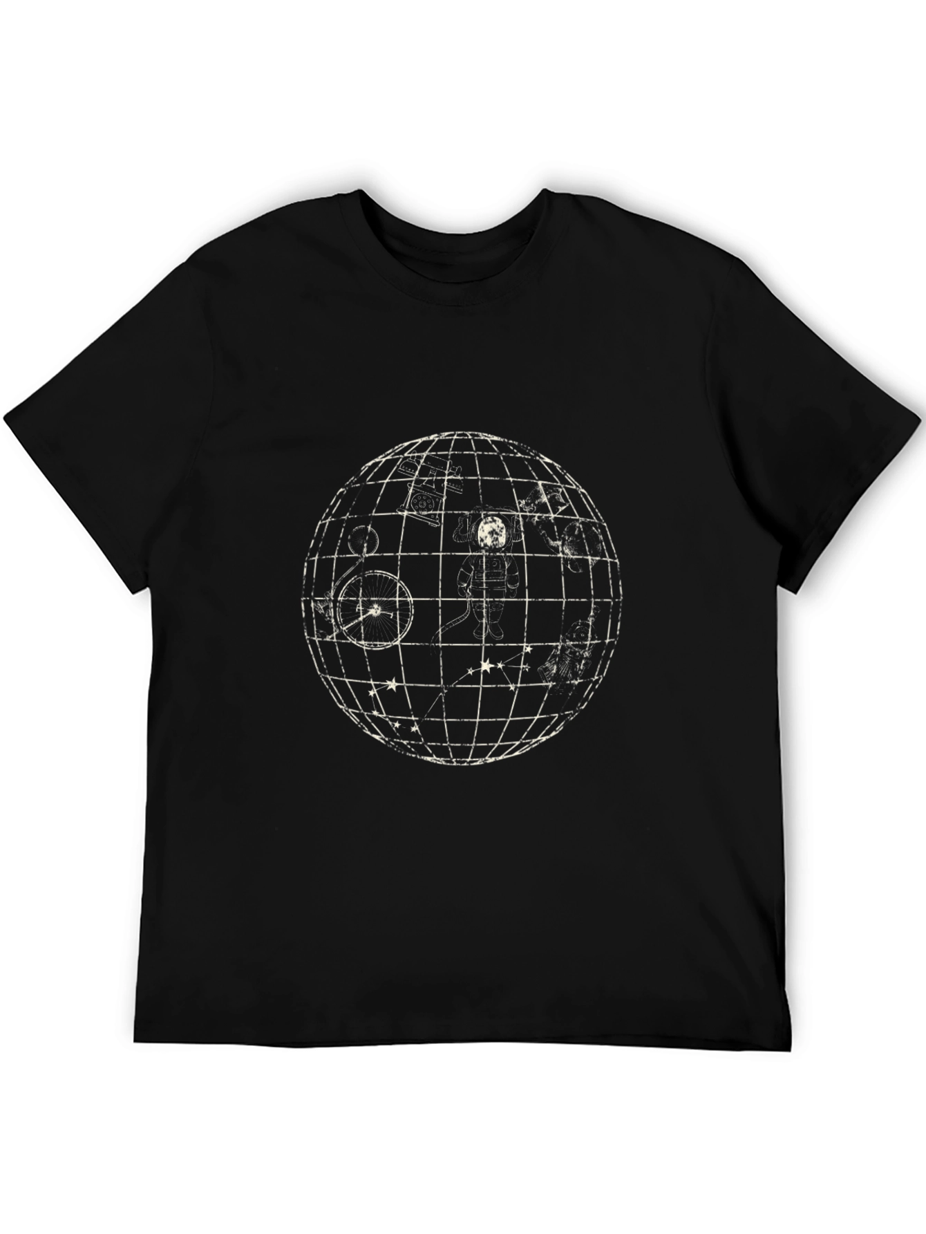 Celestial Sphere Graphic Tee - Classic Black