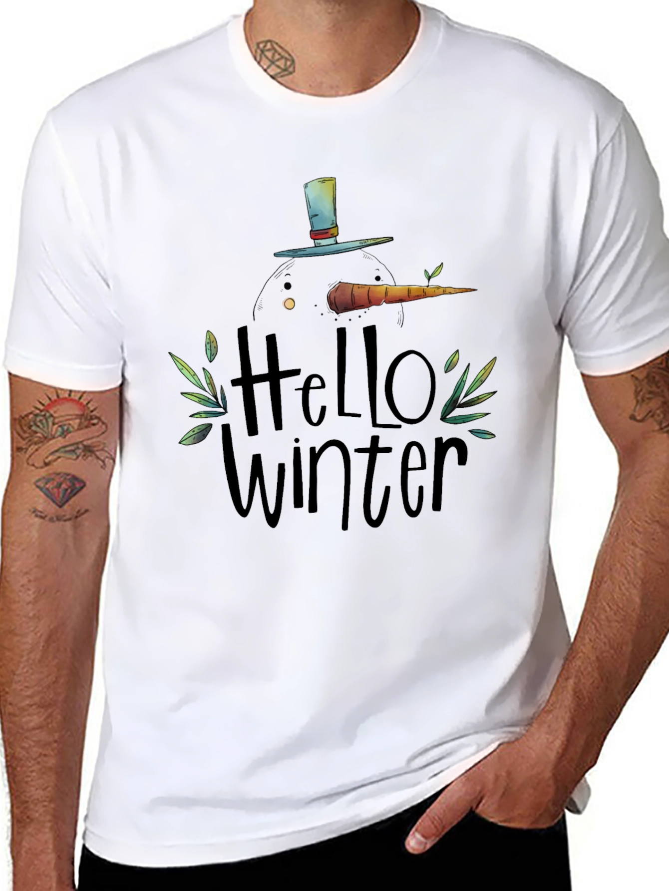 Hello Winter Snowman T-Shirt