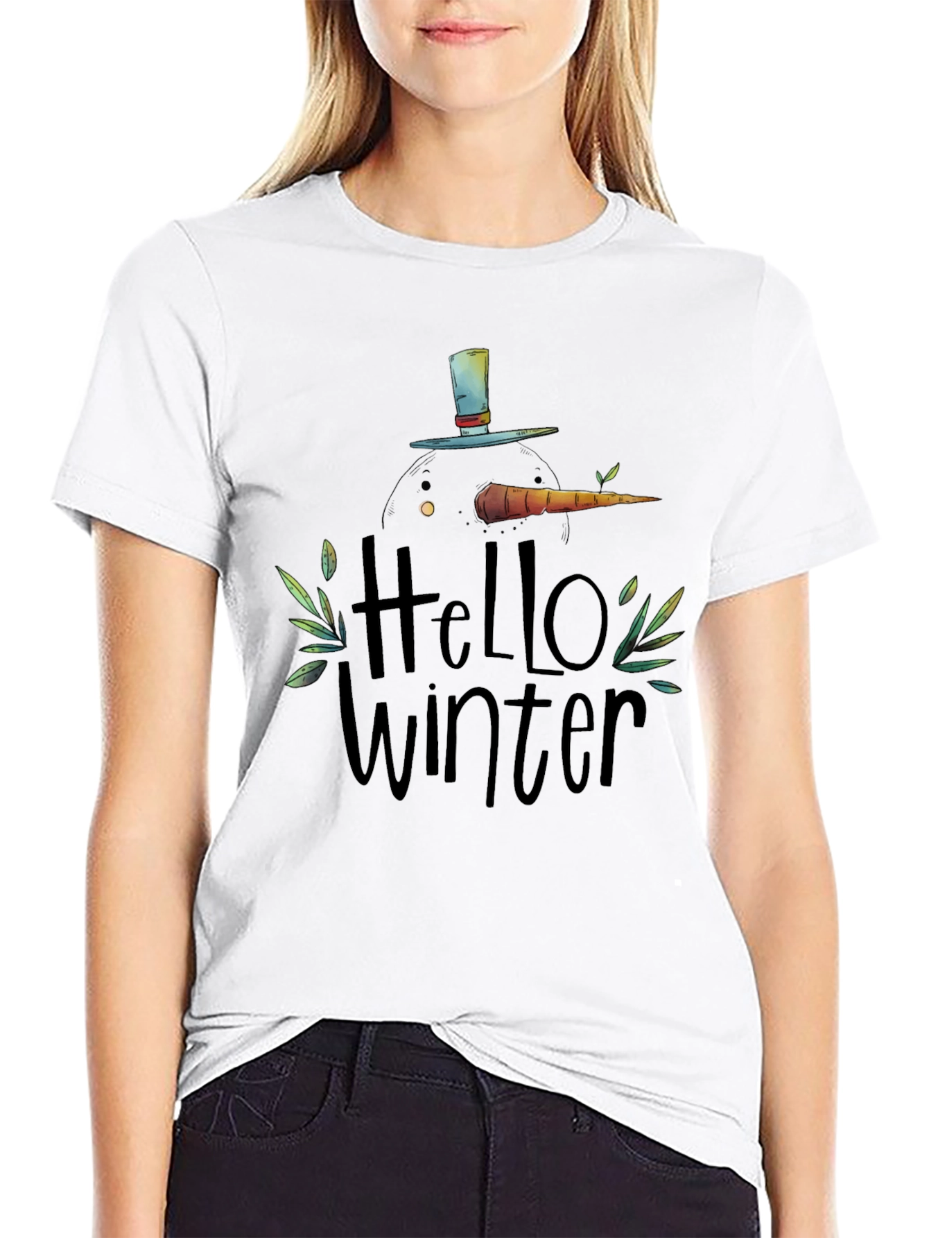 Hello Winter Snowman T-Shirt