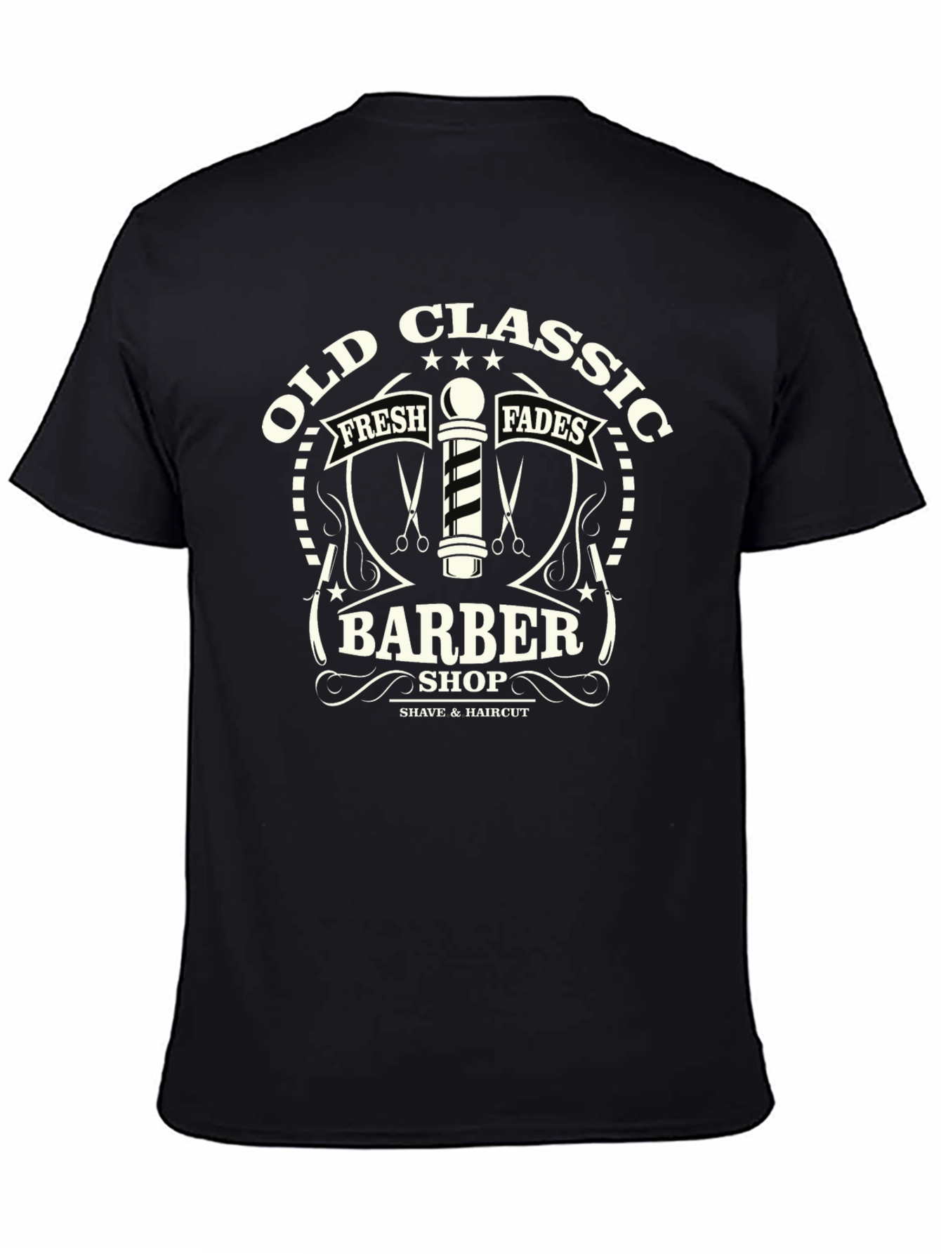 Old Classic Barber Shop Graphic T-Shirt