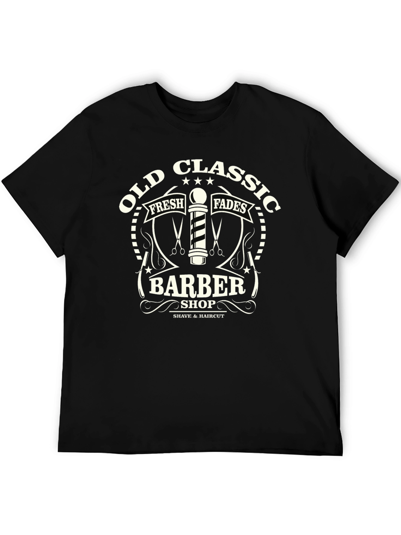 Old Classic Barber Shop Graphic T-Shirt
