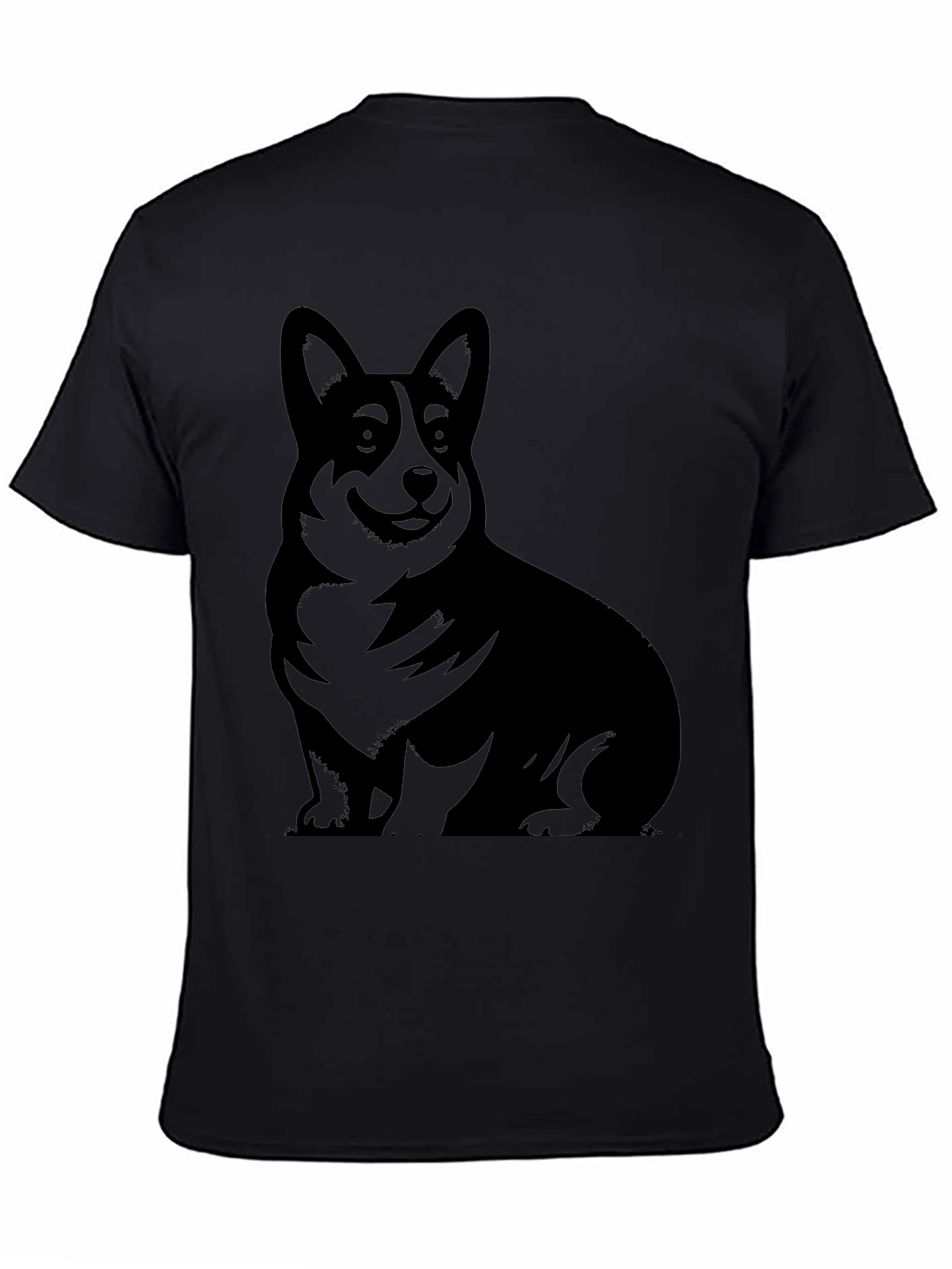 Corgi Silhouette Black T-Shirt