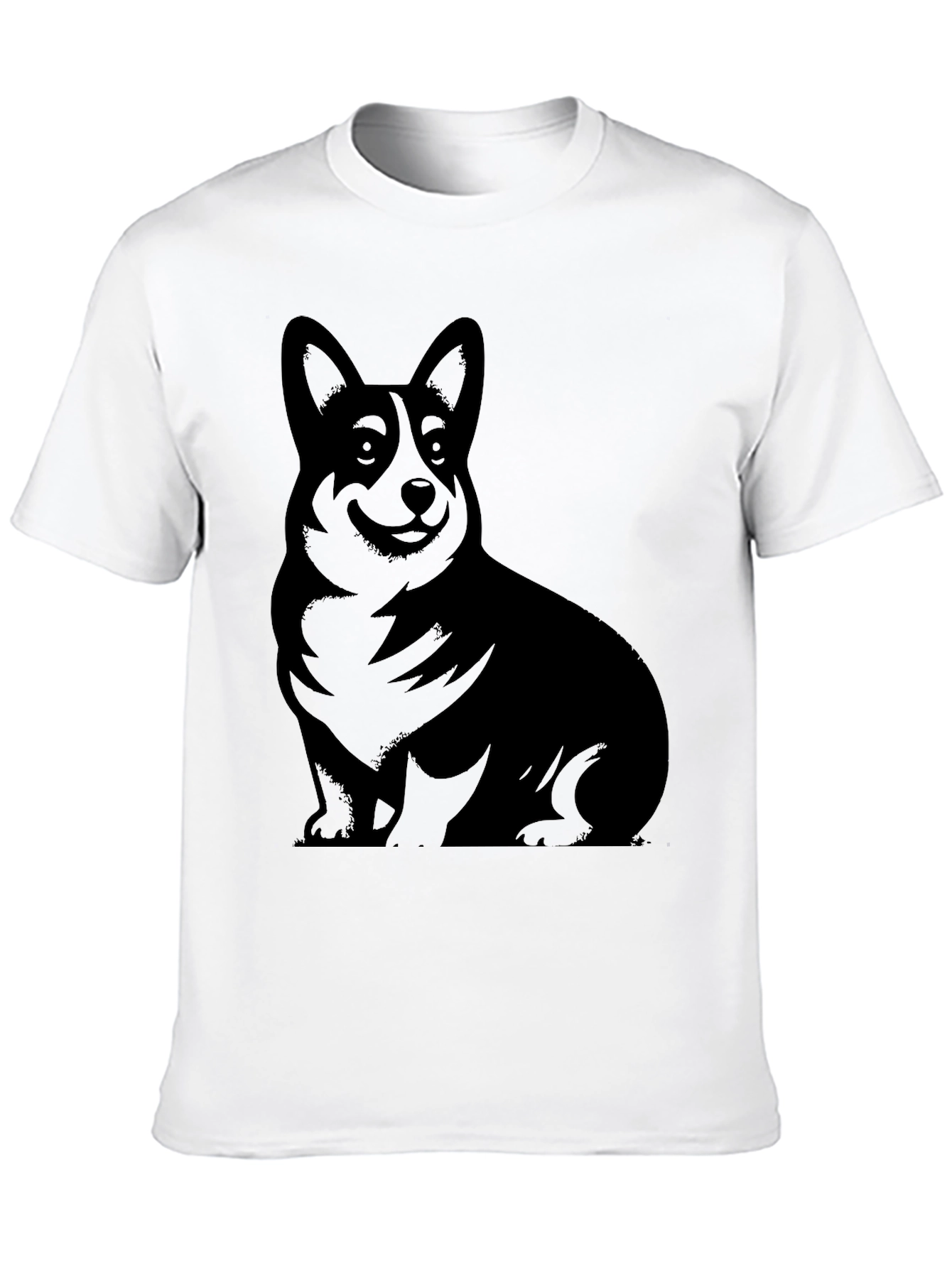 Corgi Silhouette Black T-Shirt