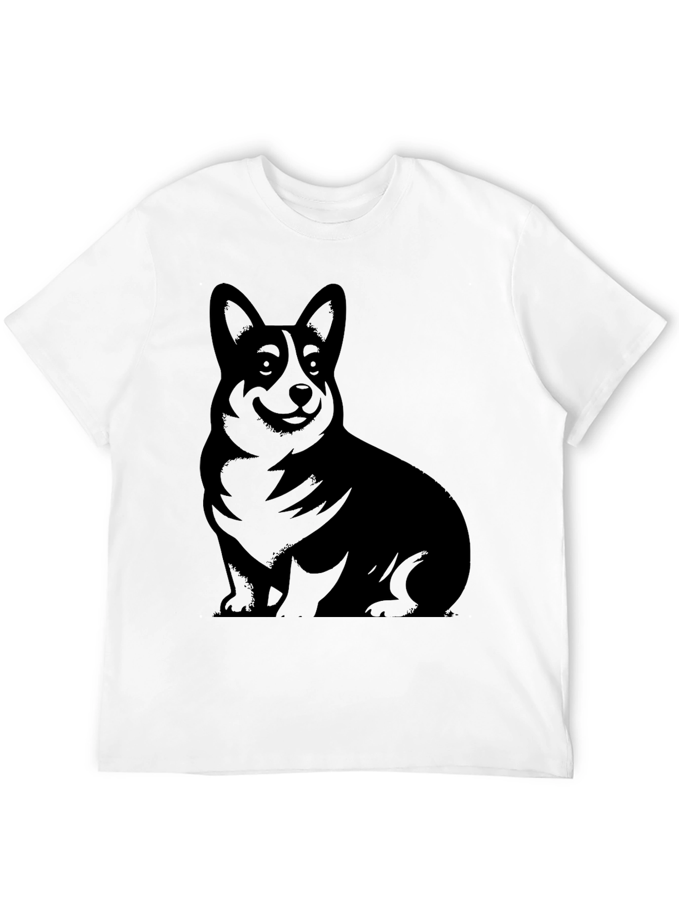 Corgi Silhouette Black T-Shirt