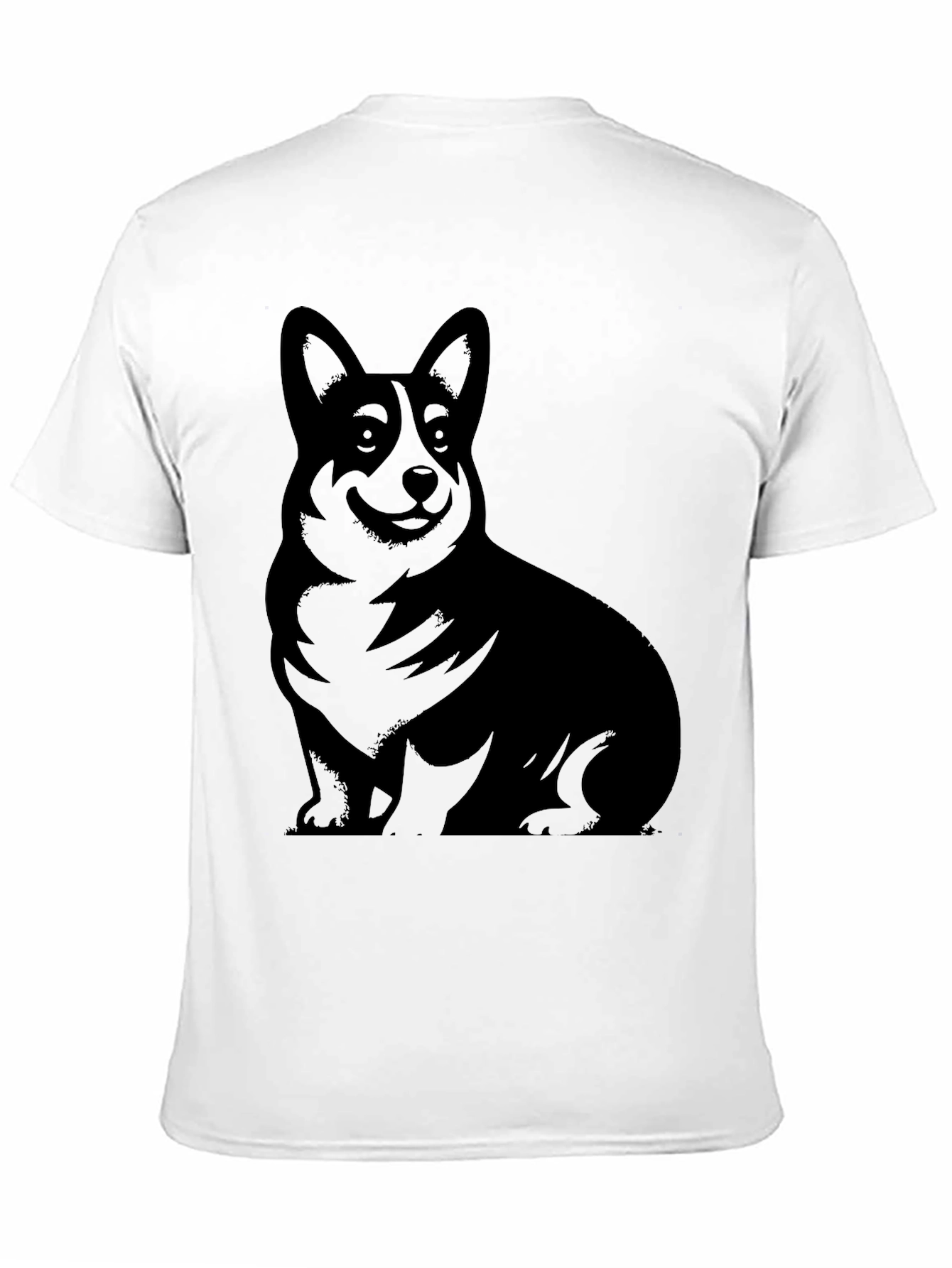 Corgi Silhouette Black T-Shirt