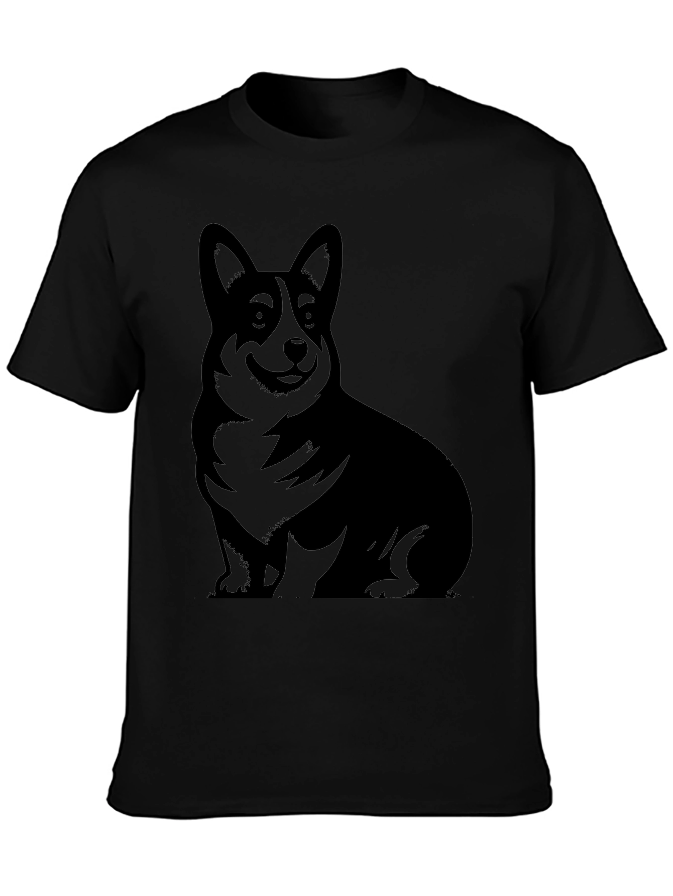 Corgi Silhouette Black T-Shirt