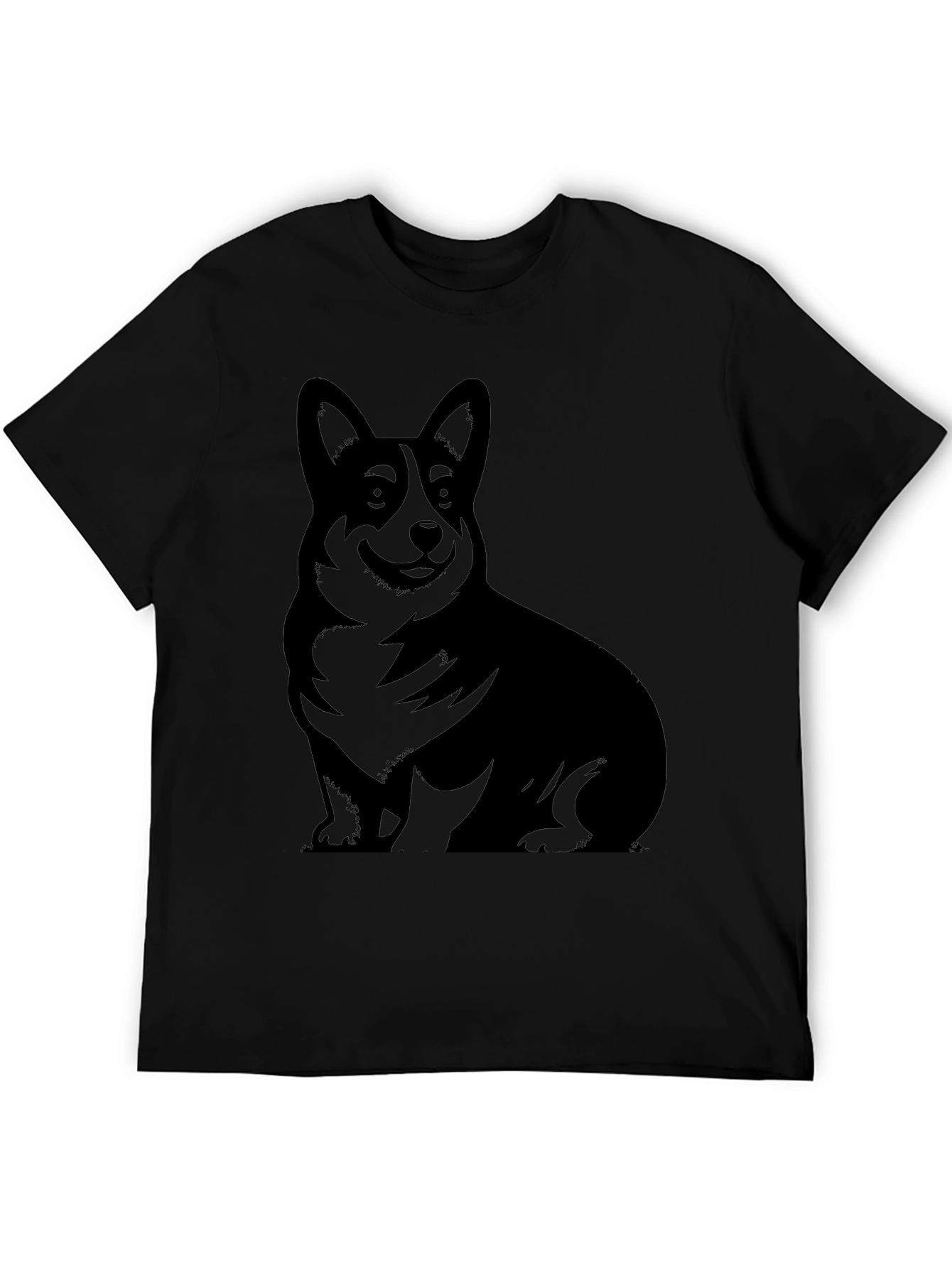 Corgi Silhouette Black T-Shirt