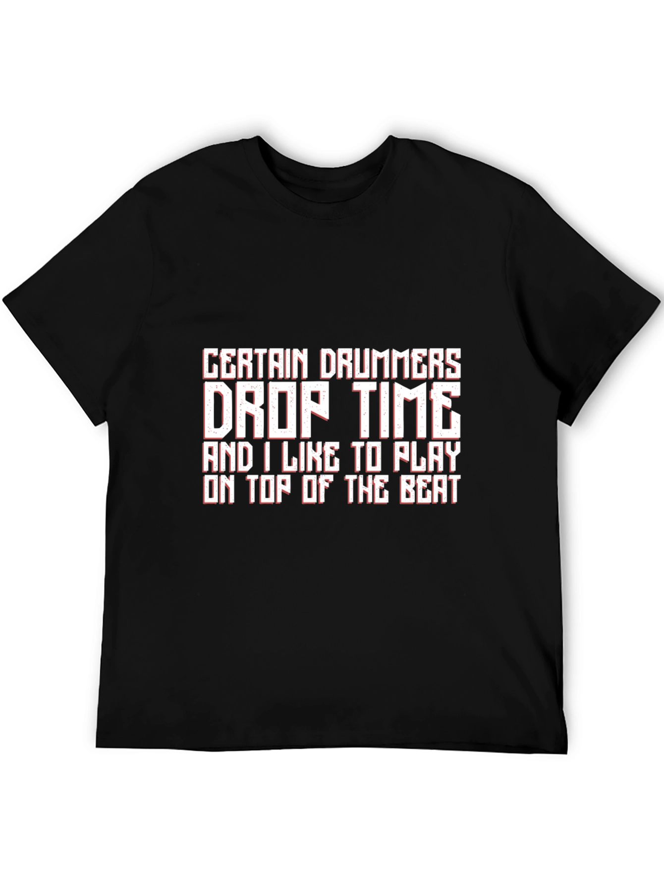 Funny Drummer Black T-Shirt