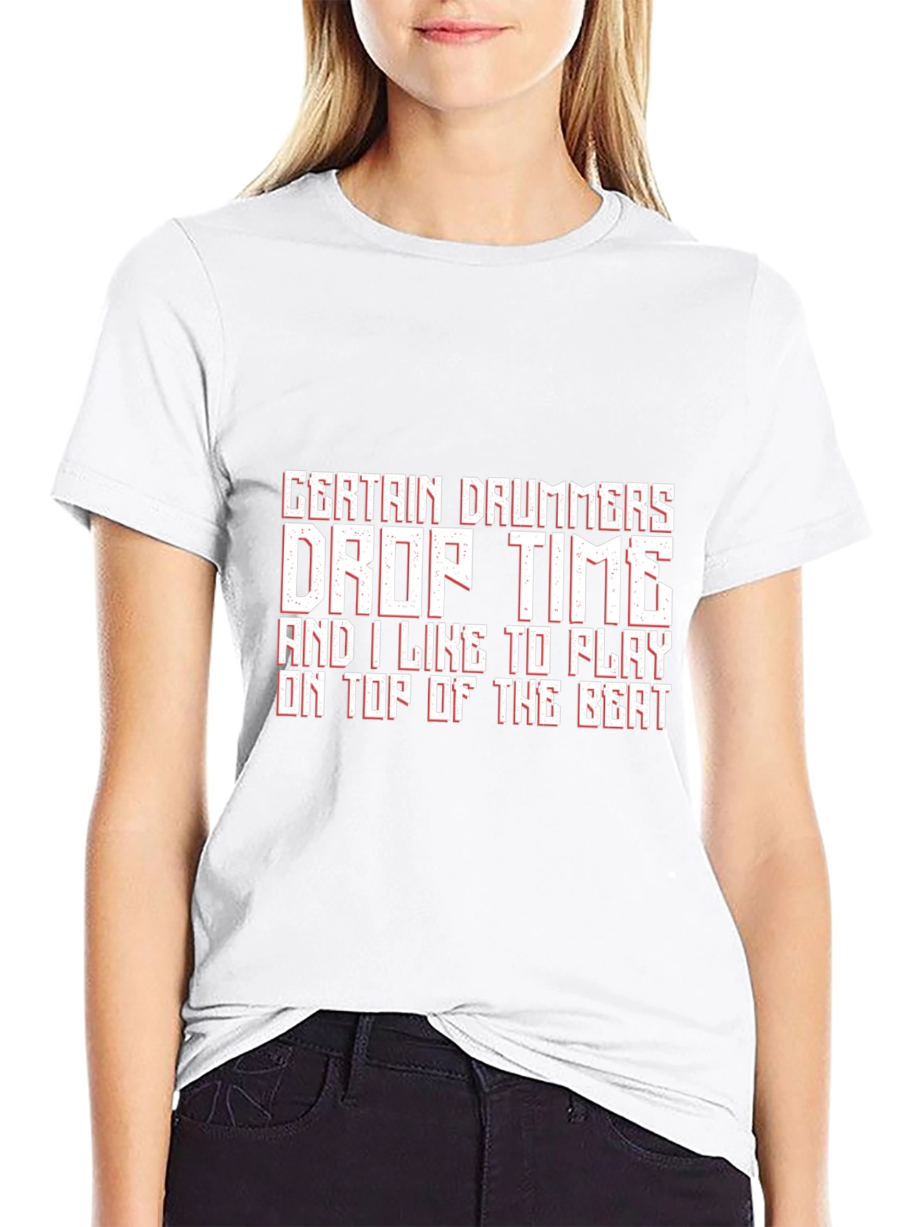 Funny Drummer Black T-Shirt