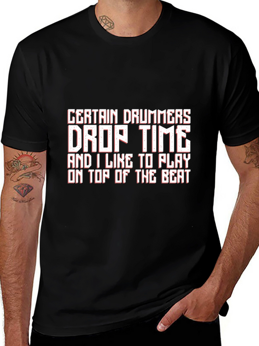 Funny Drummer Black T-Shirt