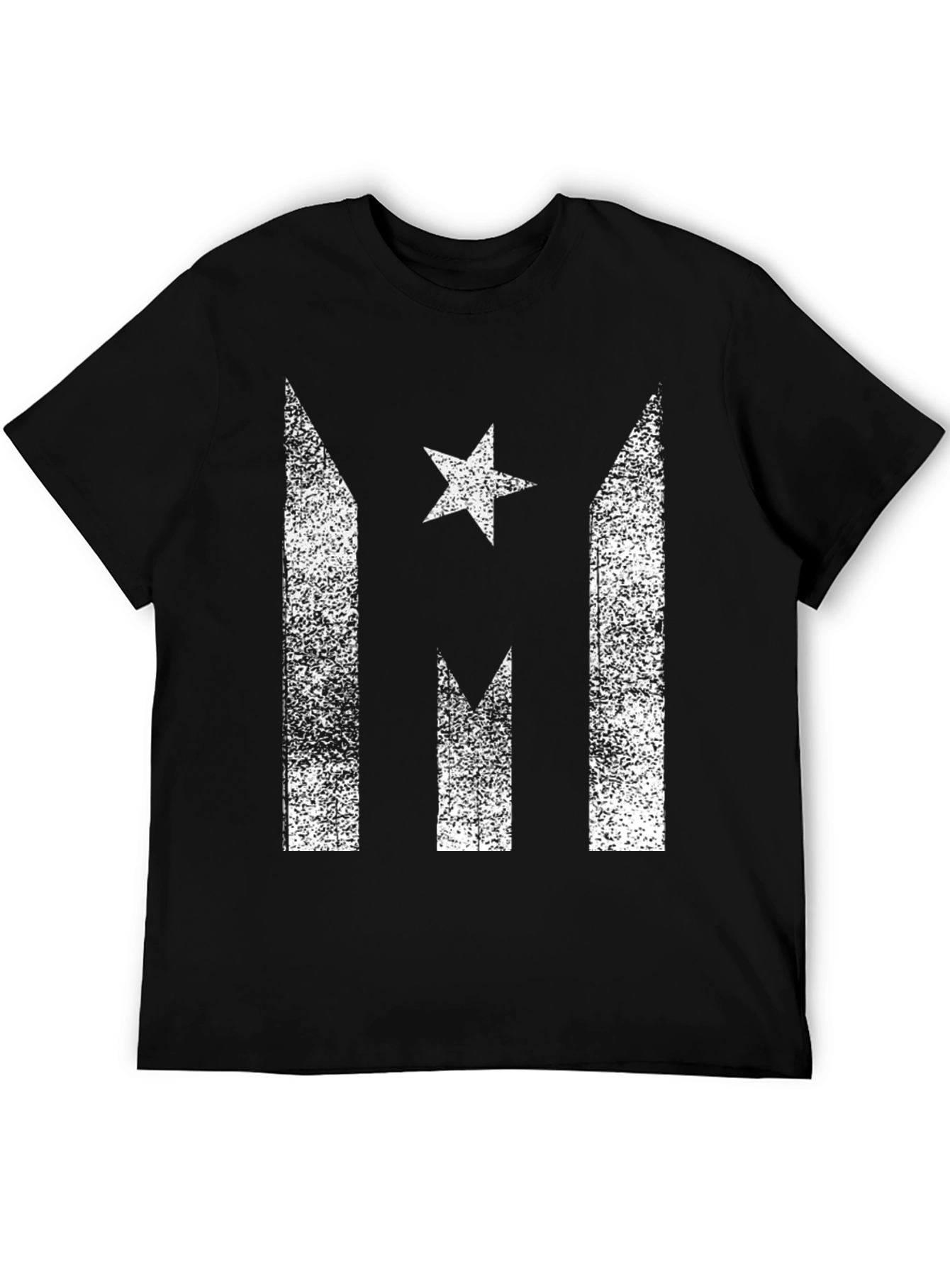 Distressed Puerto Rican Pride Graphic Tee - Black