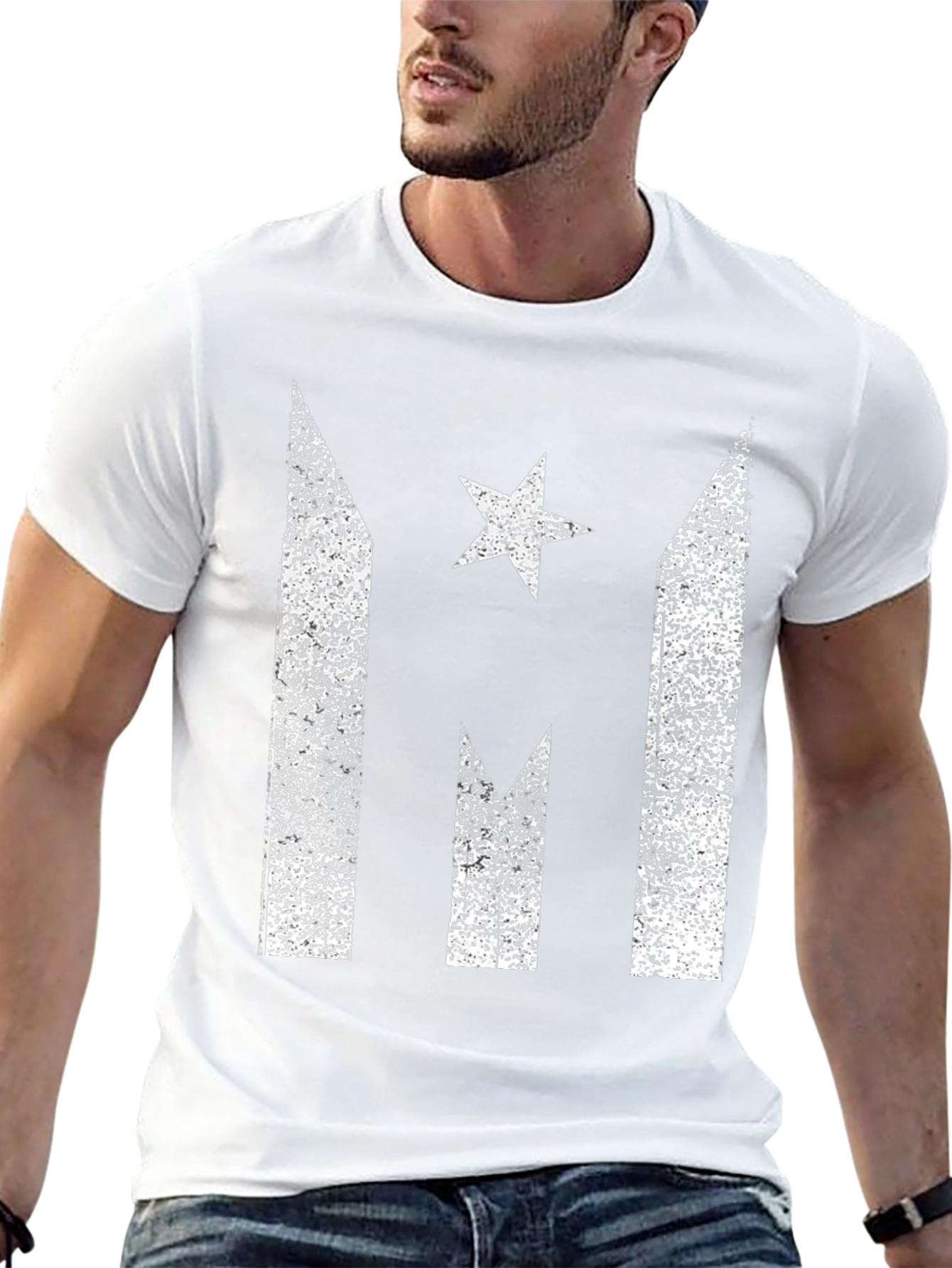 Distressed Puerto Rican Pride Graphic Tee - Black