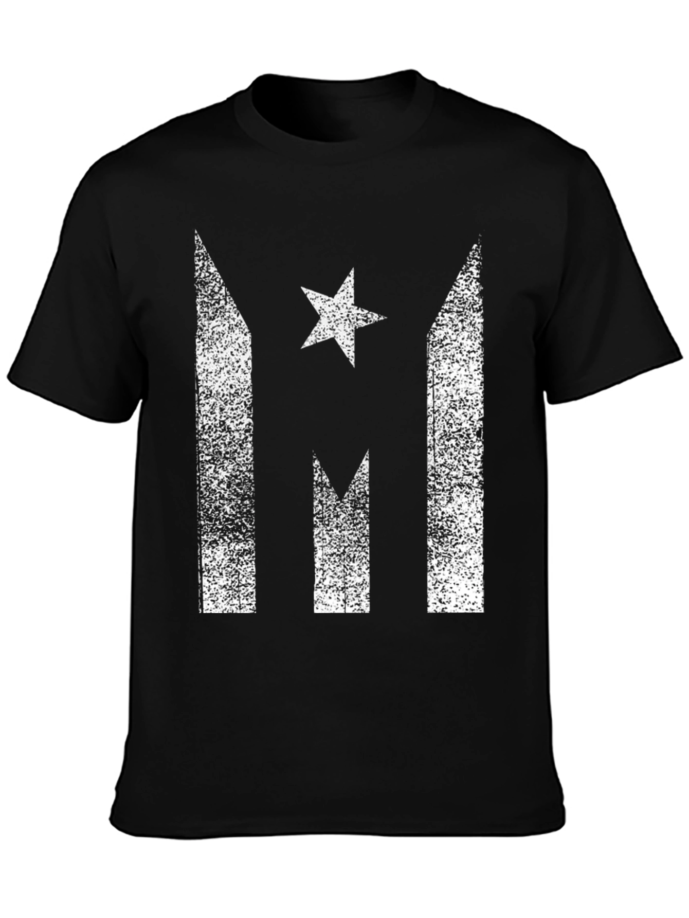 Distressed Puerto Rican Pride Graphic Tee - Black