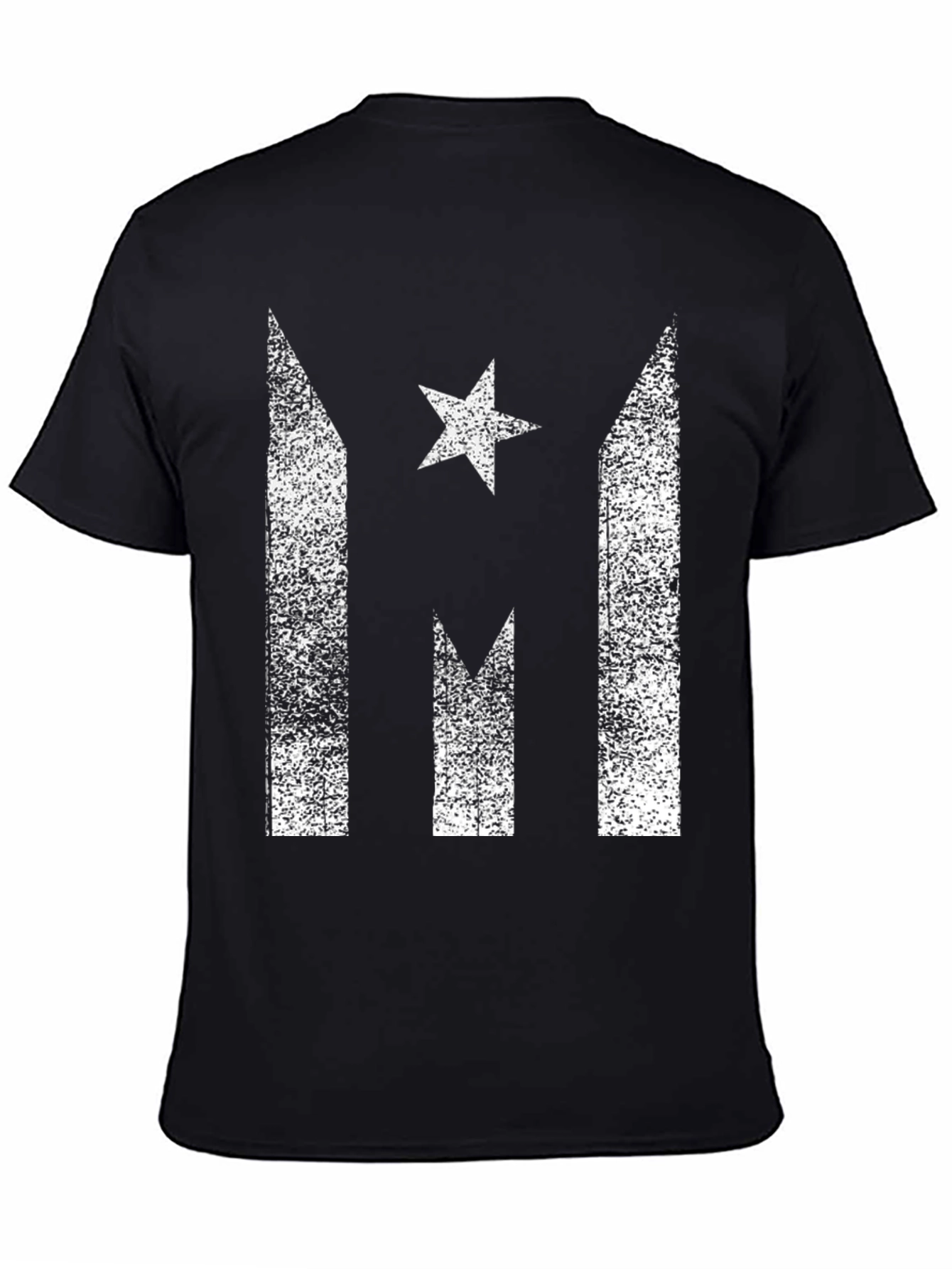 Distressed Puerto Rican Pride Graphic Tee - Black